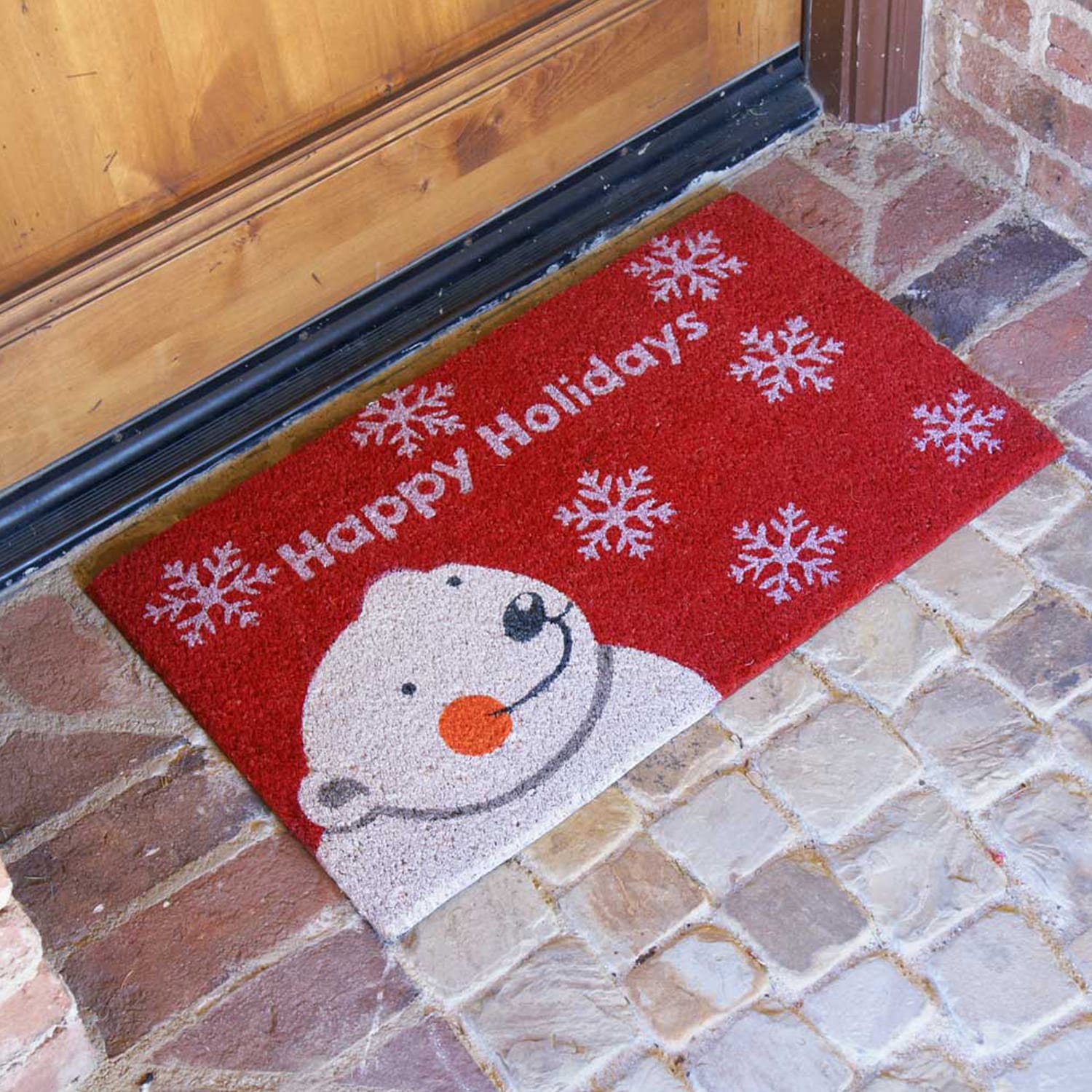 Let It Snow Door Mat Christmas Doormat Snowflake Decor Winter