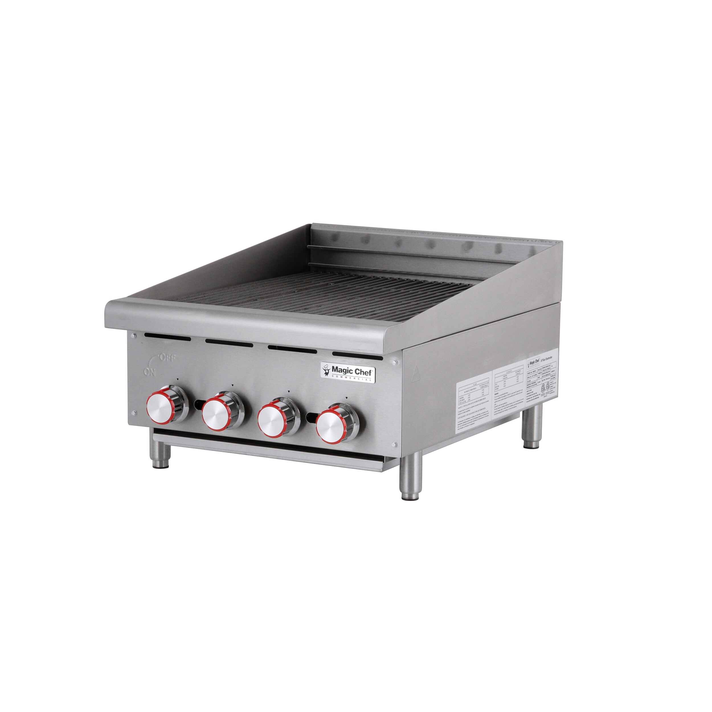 Magic Chef 24-in L x 24-in W Commercial Indoor Contact Grill (Removable ...