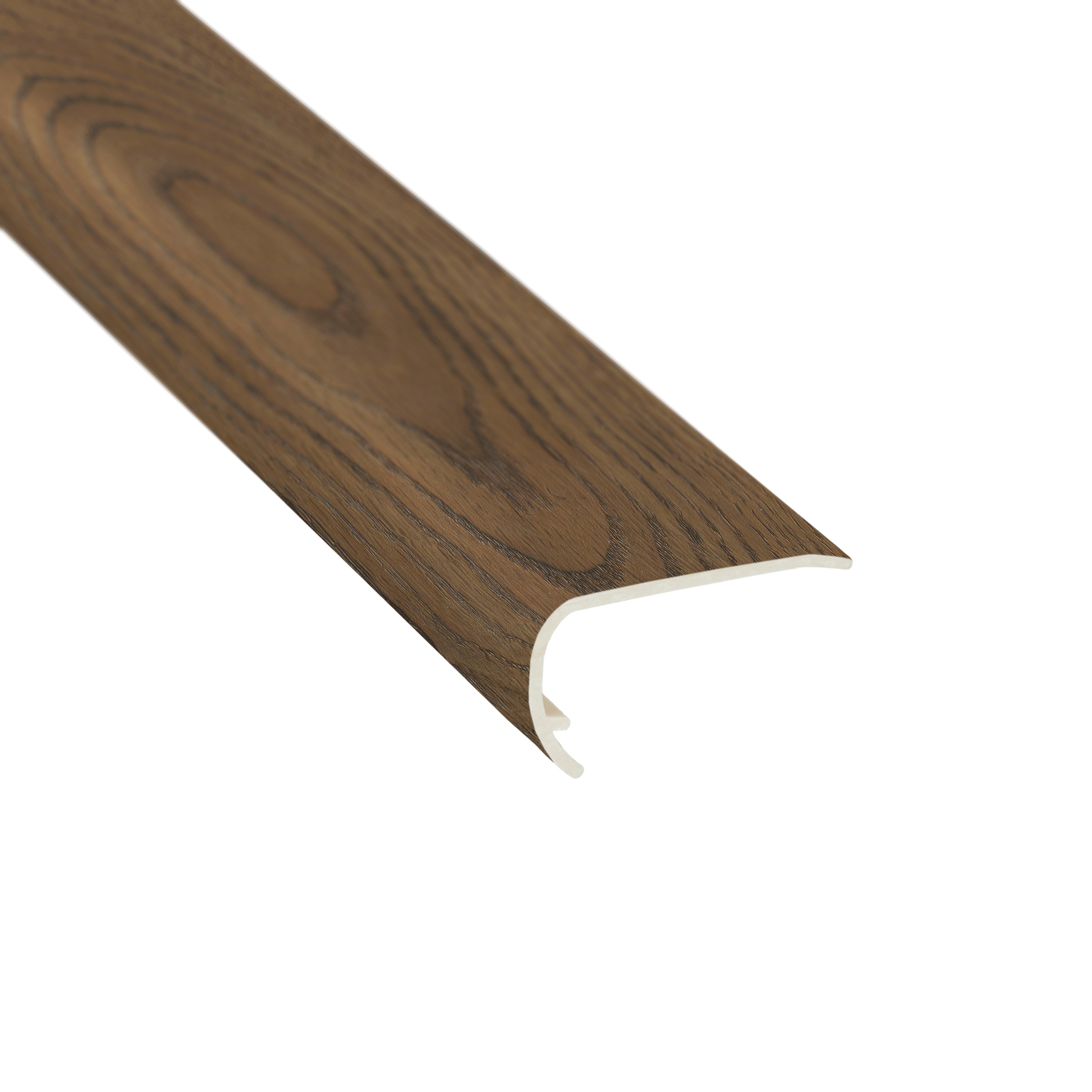 SMARTCORE 01C8800555 2.07-in x 94-in x 1.16-in Tipton Oak Finished Vinyl Oak Overlap Stair Nosing