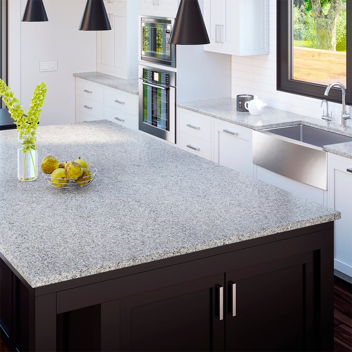 allen + roth Emerald Ridge Granite Black Kitchen Countertop SAMPLE (4-in x  4-in) at