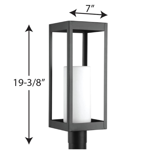 Progress Lighting Patewood 100-Watt 19.375-in Black Modern/Contemporary Post Light Progress Lighting Patewood 100-Watt 19.375-in Black Modern/Contemporary Post Light