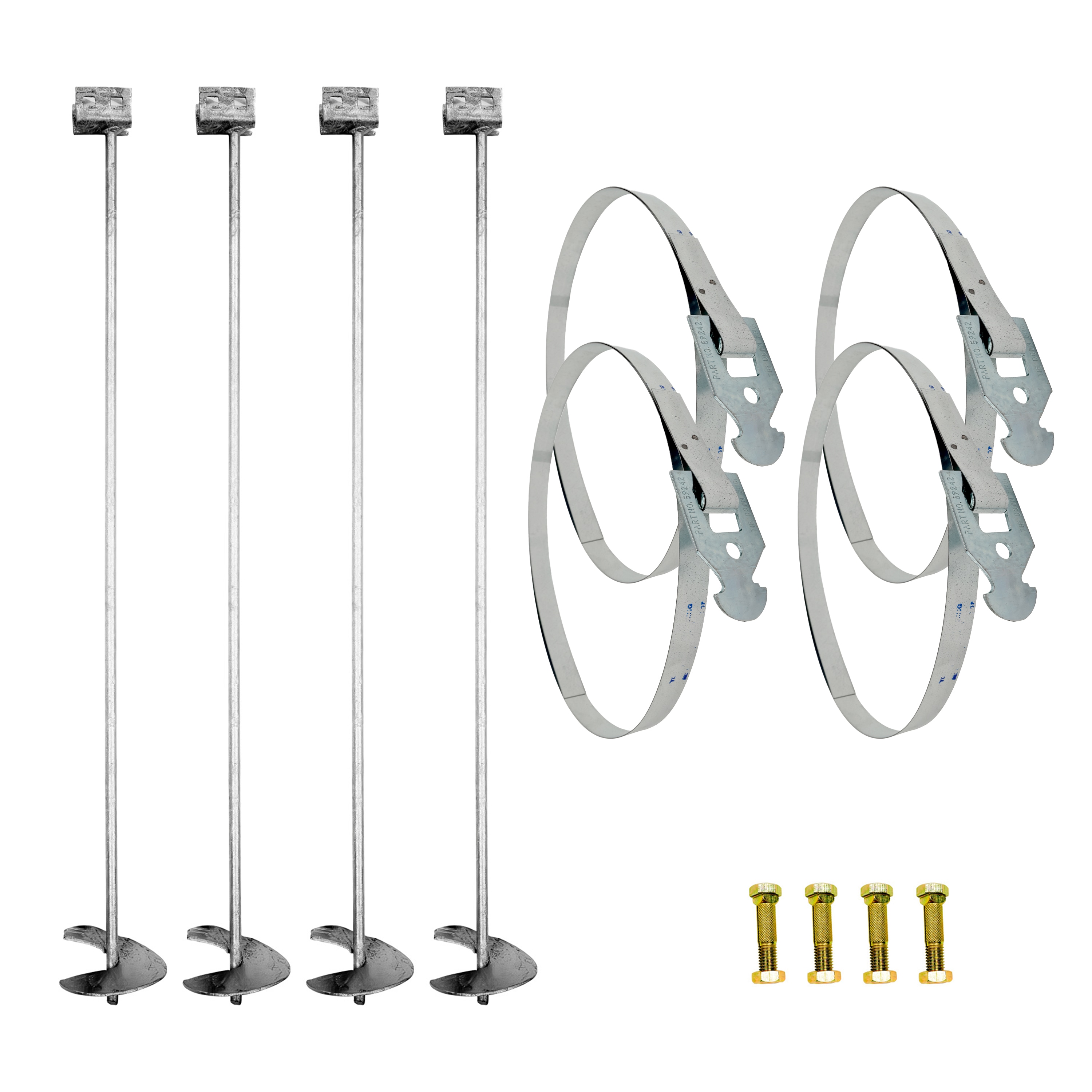 Tie Down 59804 4725-lb 5/8-in x Assorted length Anchors with Screws Included 4 -Pack