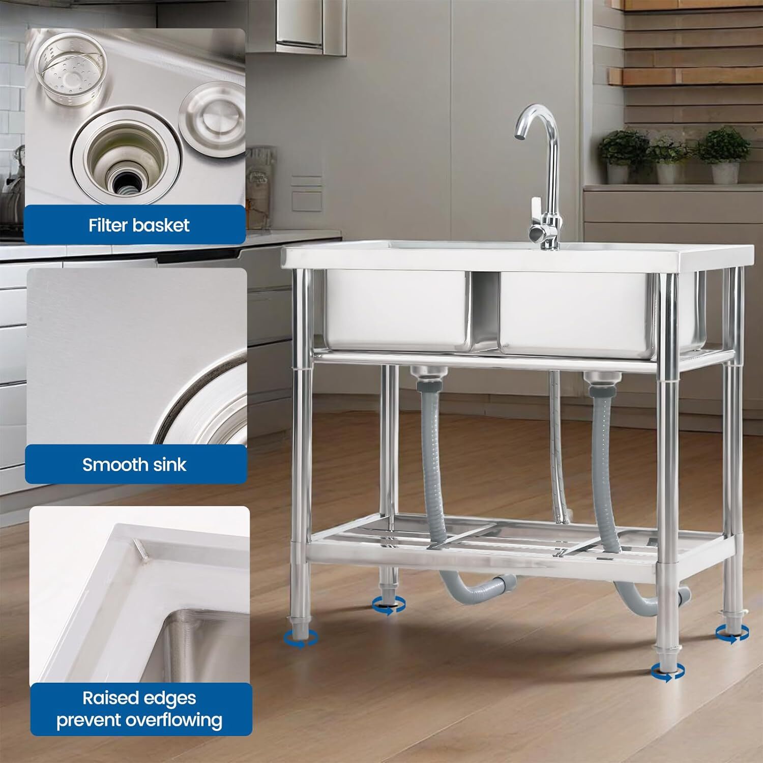Qeetex GGL-PHO-358CSBKA Bar-Prep-Sinks - View #7