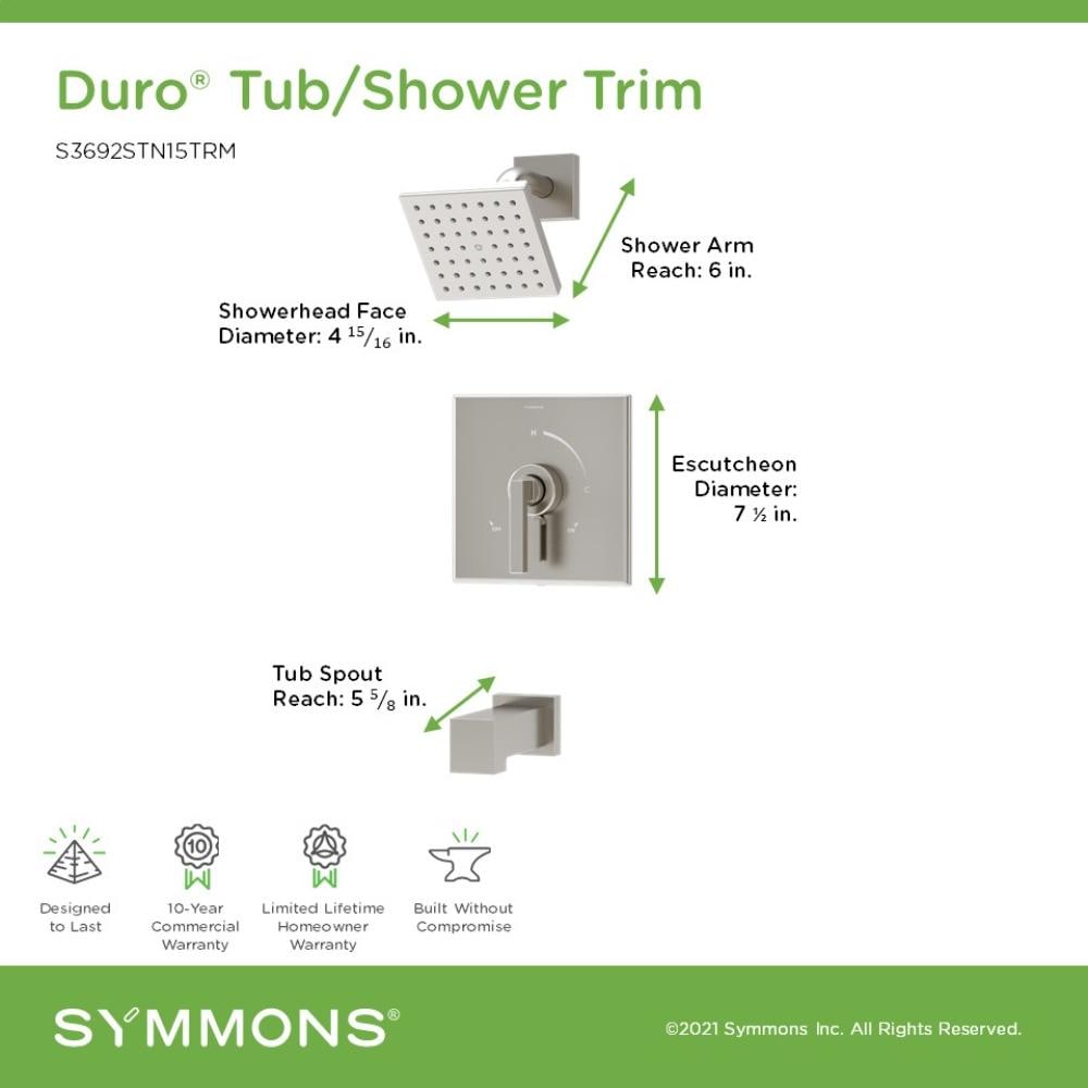 Symmons 3692STN15TRM Tub-Shower-Faucets - View #2