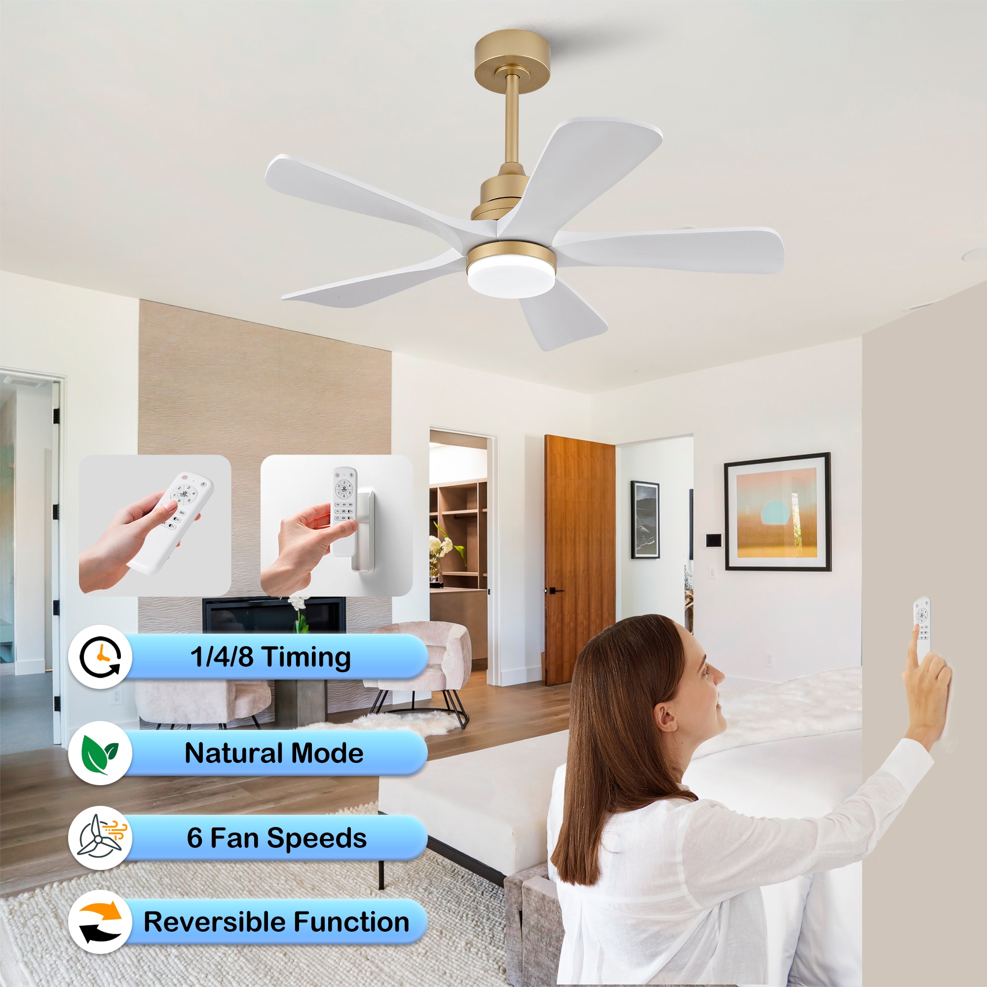 Wellspeed 42LSP334791WH Ceiling-Fans - View #7