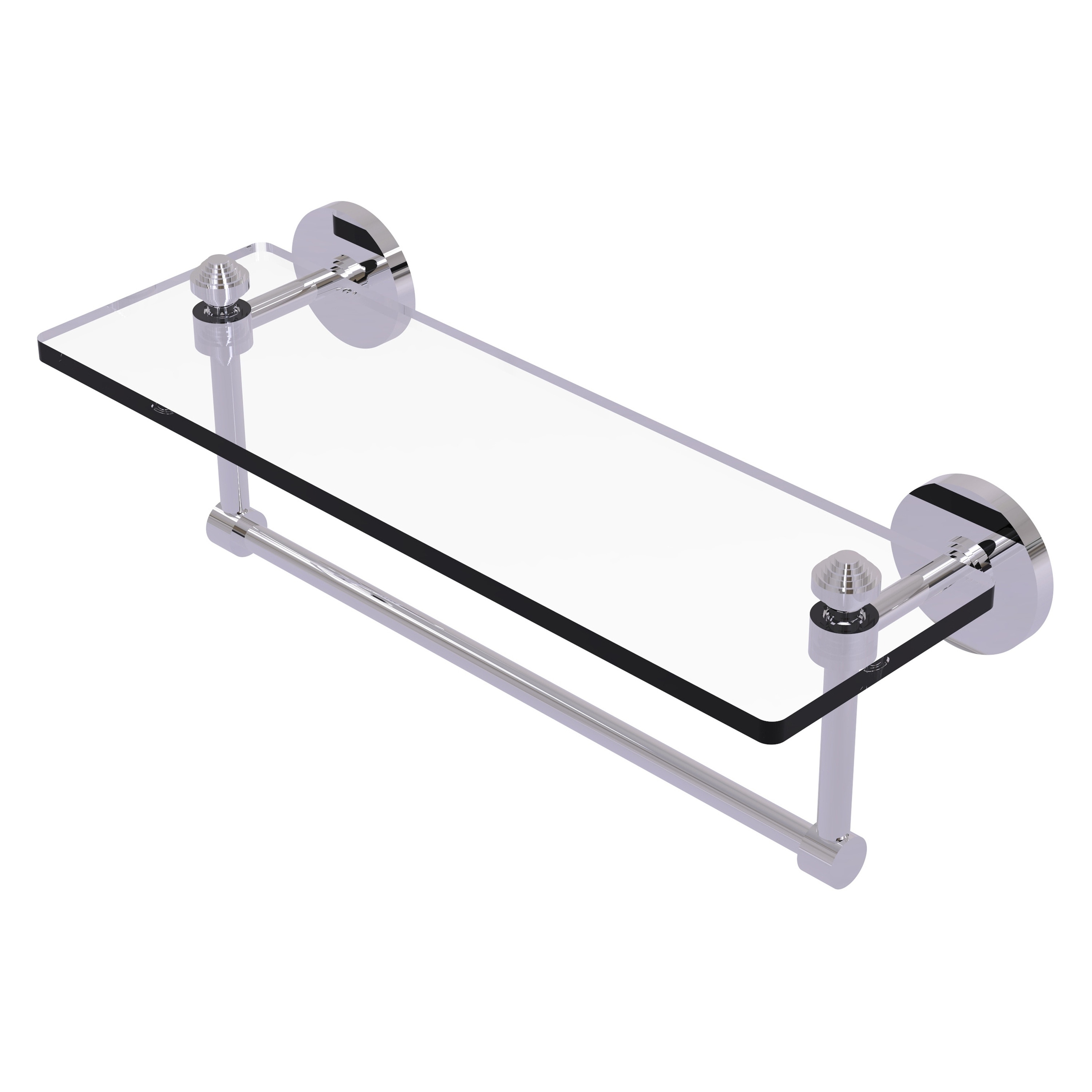 Allied Brass SB-1TB/16-PC Southbeach Polished Chrome Wall mount Bathroom Shelf ( 16-in x 5-in x 5-in )