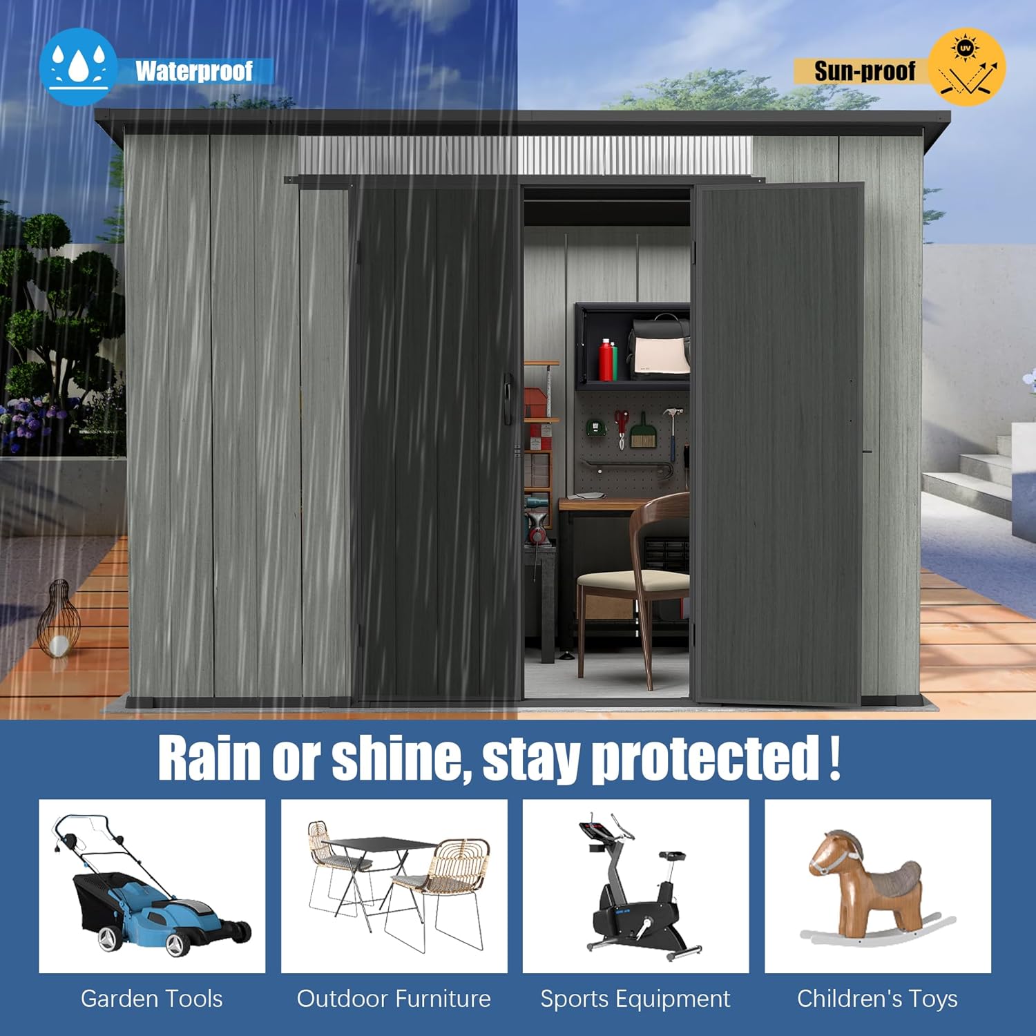 GZMR GZ-CA00013 Vinyl-Resin-Storage-Buildings - View #3