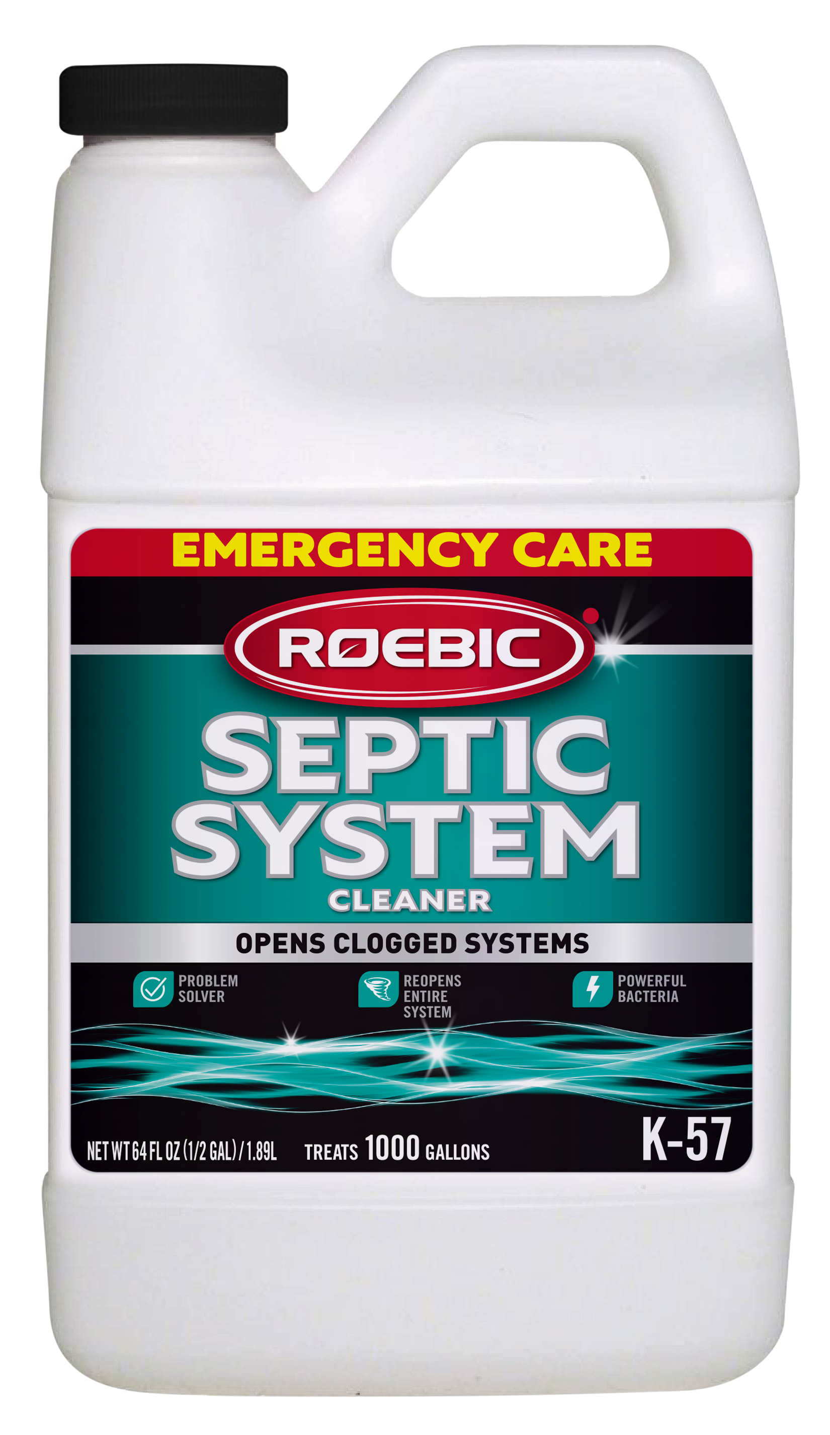 Roebic Laboratories, Inc. K-57-H-3 SEPTIC SYSTEM CLEANER Roebic 64 -fl oz Septic Cleaner