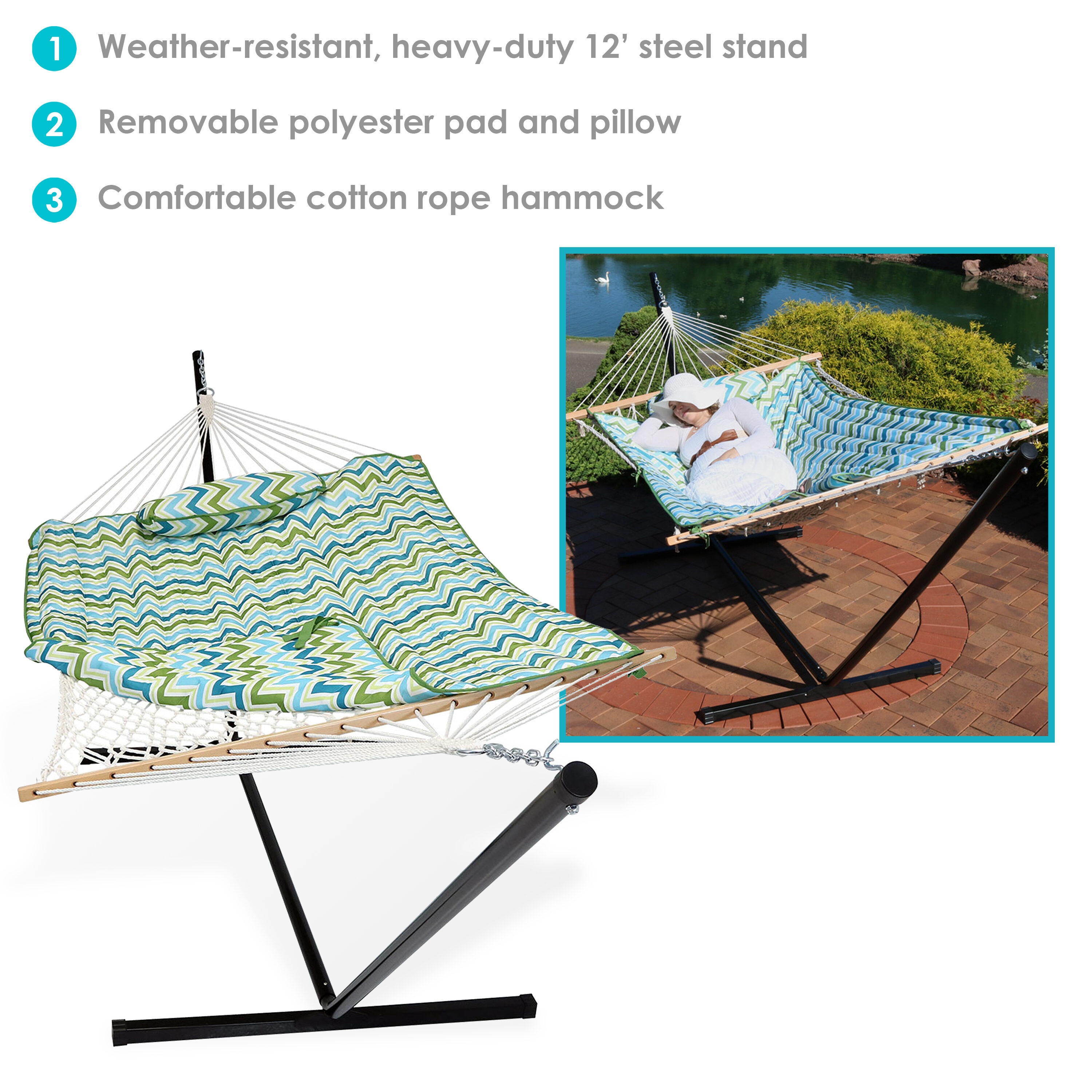 Sunnydaze Decor HH-BGCRH-COMBO hammocks - View #14