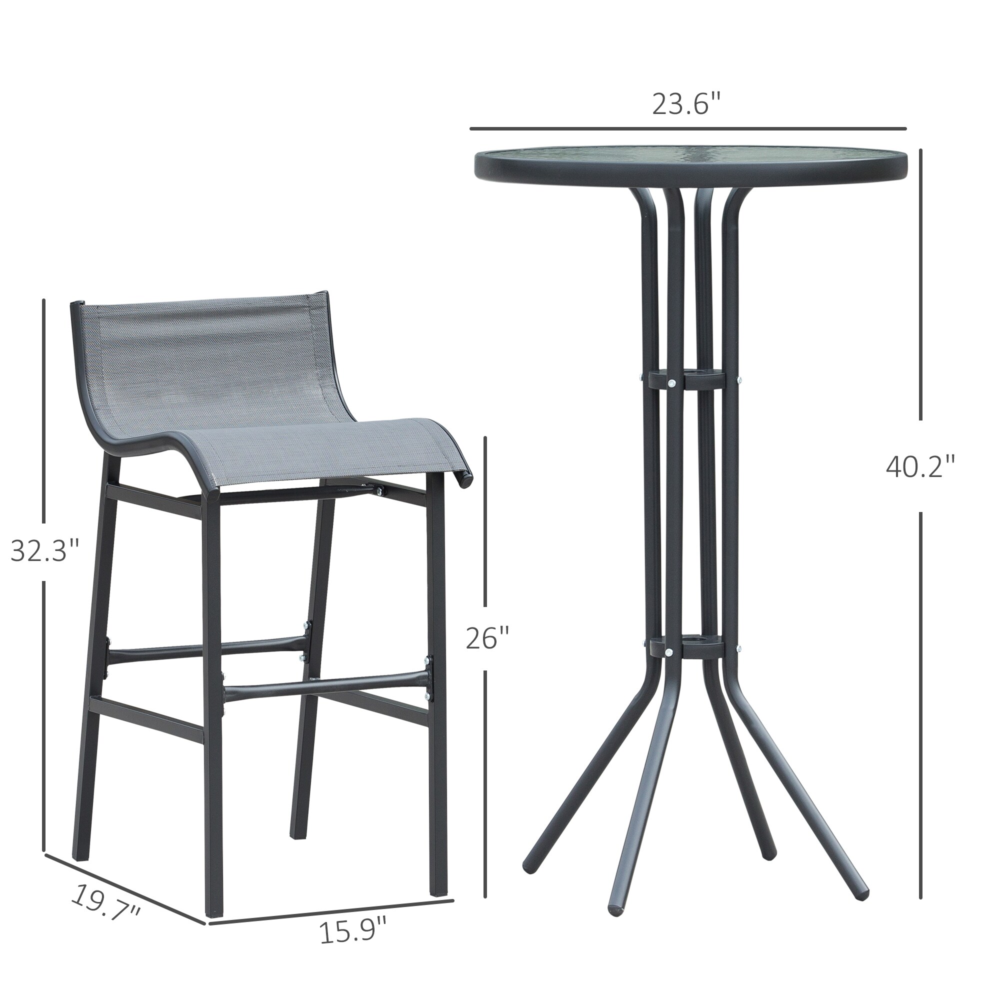 Outsunny 840-020GY Patio-Bars - View #3