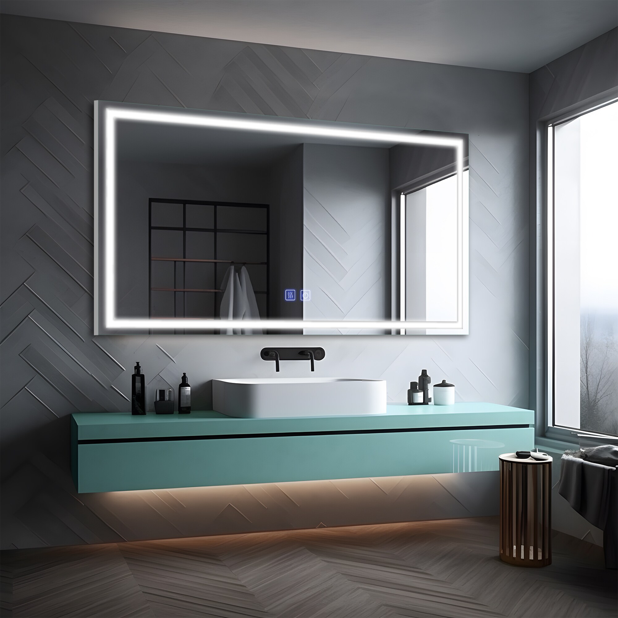 Dovelina LS-A-MR03081 Framed-Bath-Mirrors - View #2