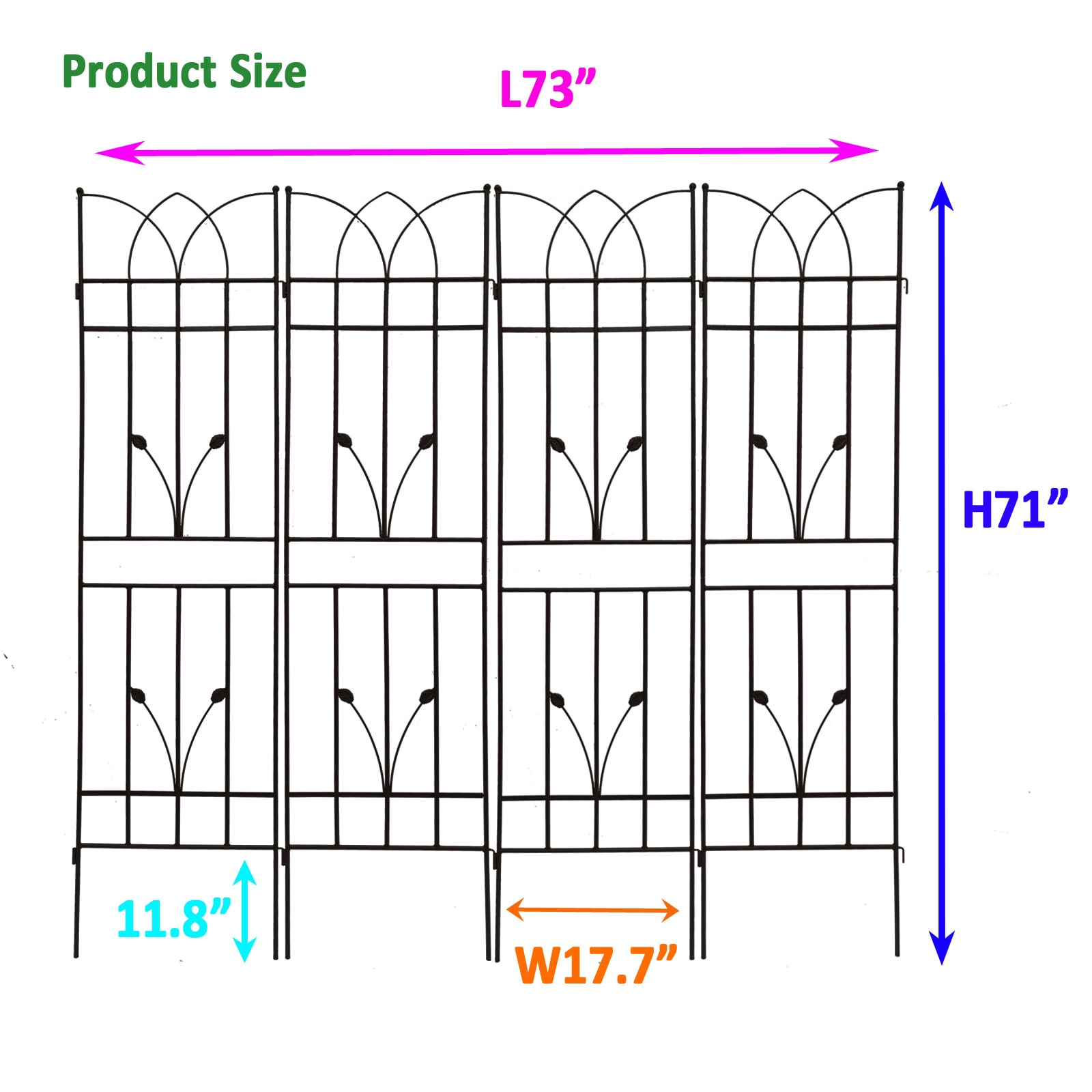 AHIOU HOME ZAAHG-P147482GT Garden-Trellis - View #8