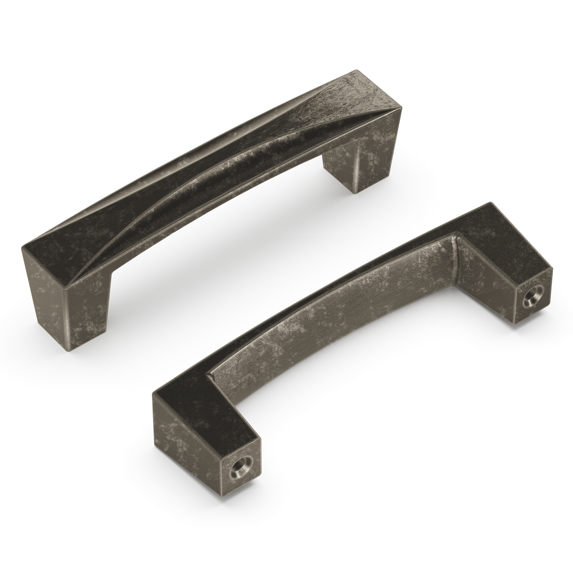 Hickory Hardware H076129-BNV Crest 3-in , 76mm Center to Center Black Nickel Vibed Rectangular Handle