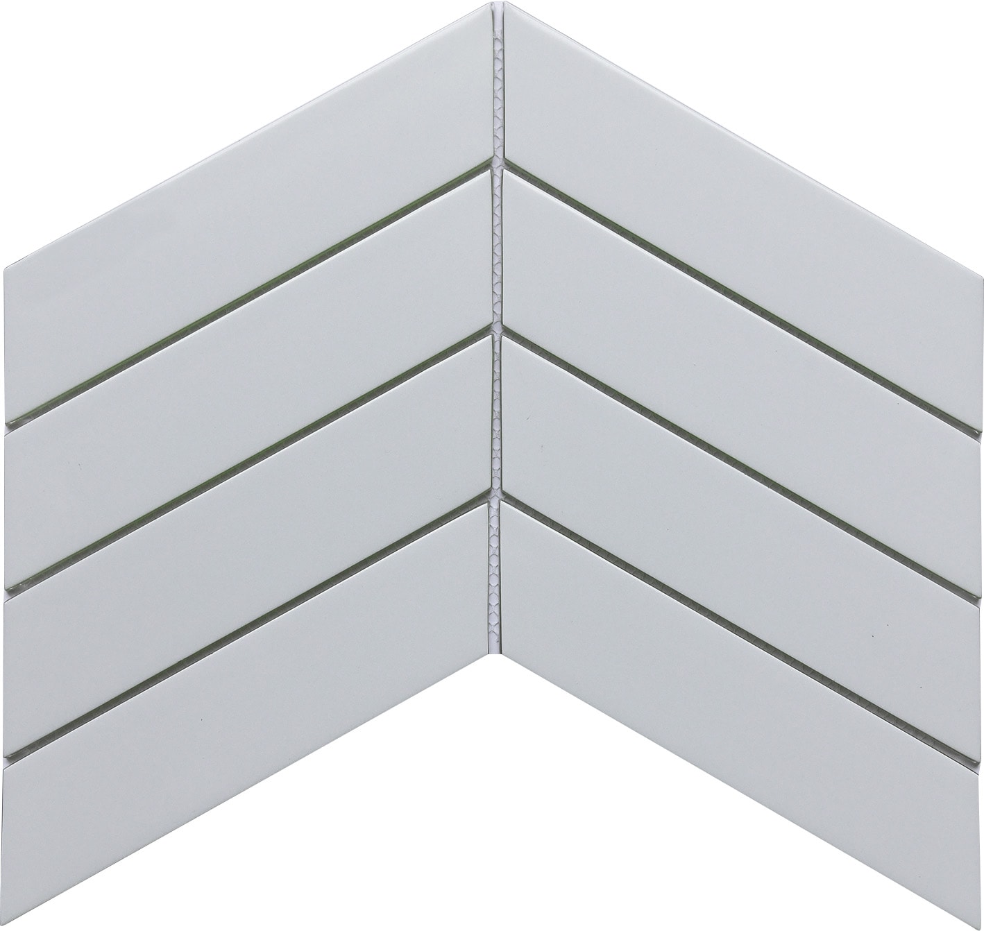 Emser W93CONCGR0812MCV Concept Gray 8-in x 12-in Unglazed Glass Chevron Patterned Wall Tile (2.88-sq. ft/ Carton)