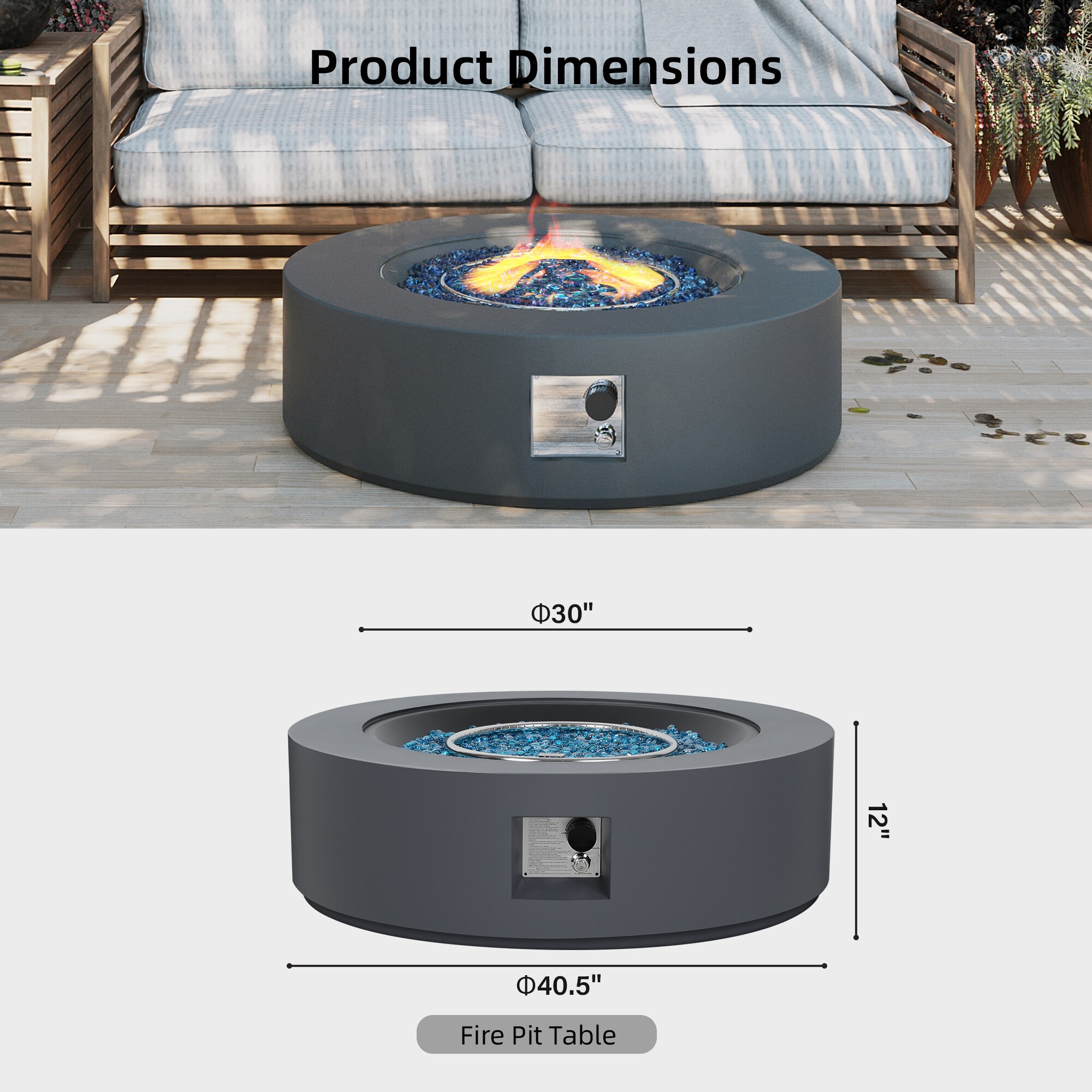 Patio Watcher LS-42M-DK Outdoor-Gas-Firepits - View #3