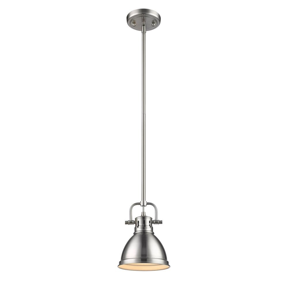 Golden Lighting Duncan Pewter Transitional Dome Mini Pendant Light In The Pendant Lighting