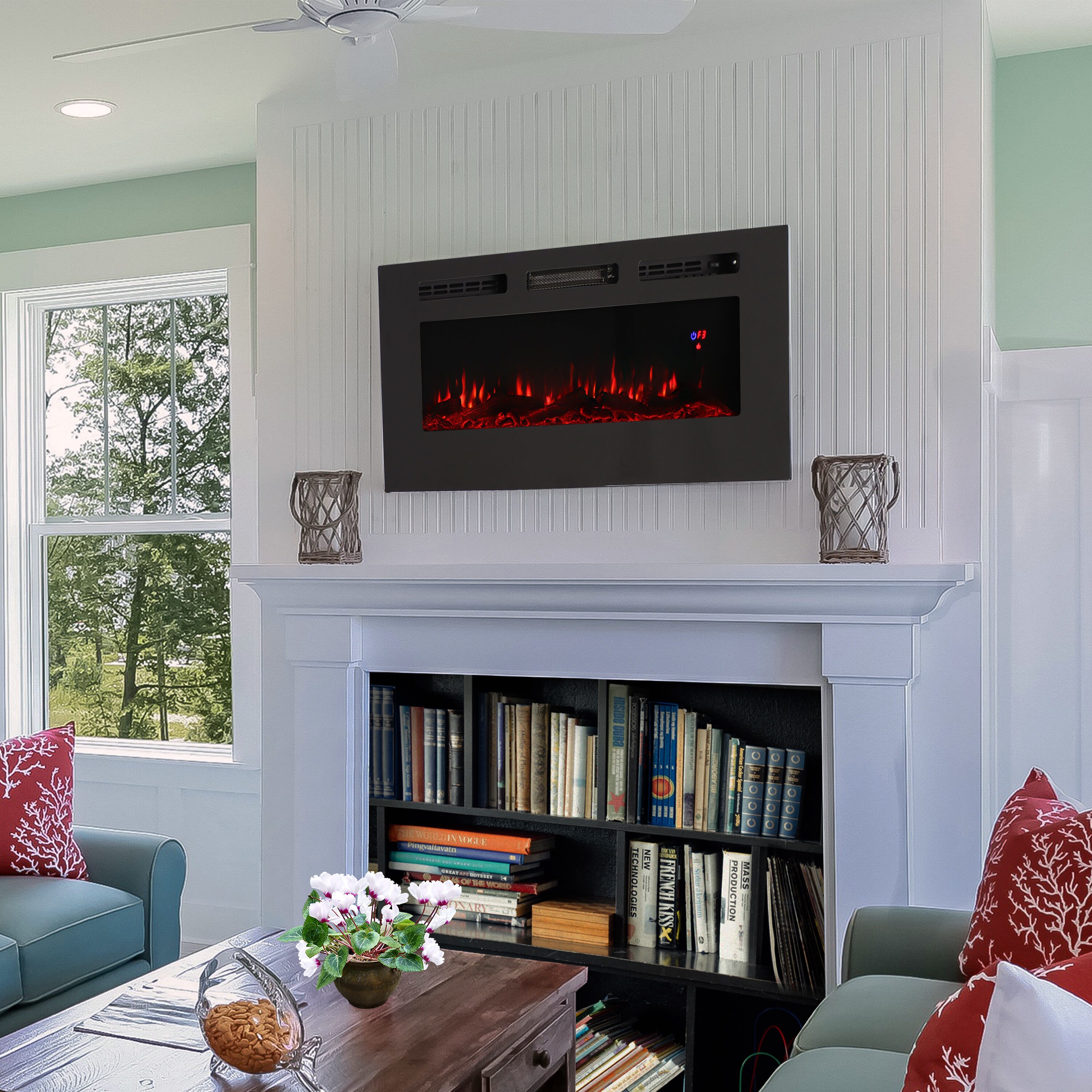Sunnydaze Decor LOE-381 Electric-Fireplaces - View #4
