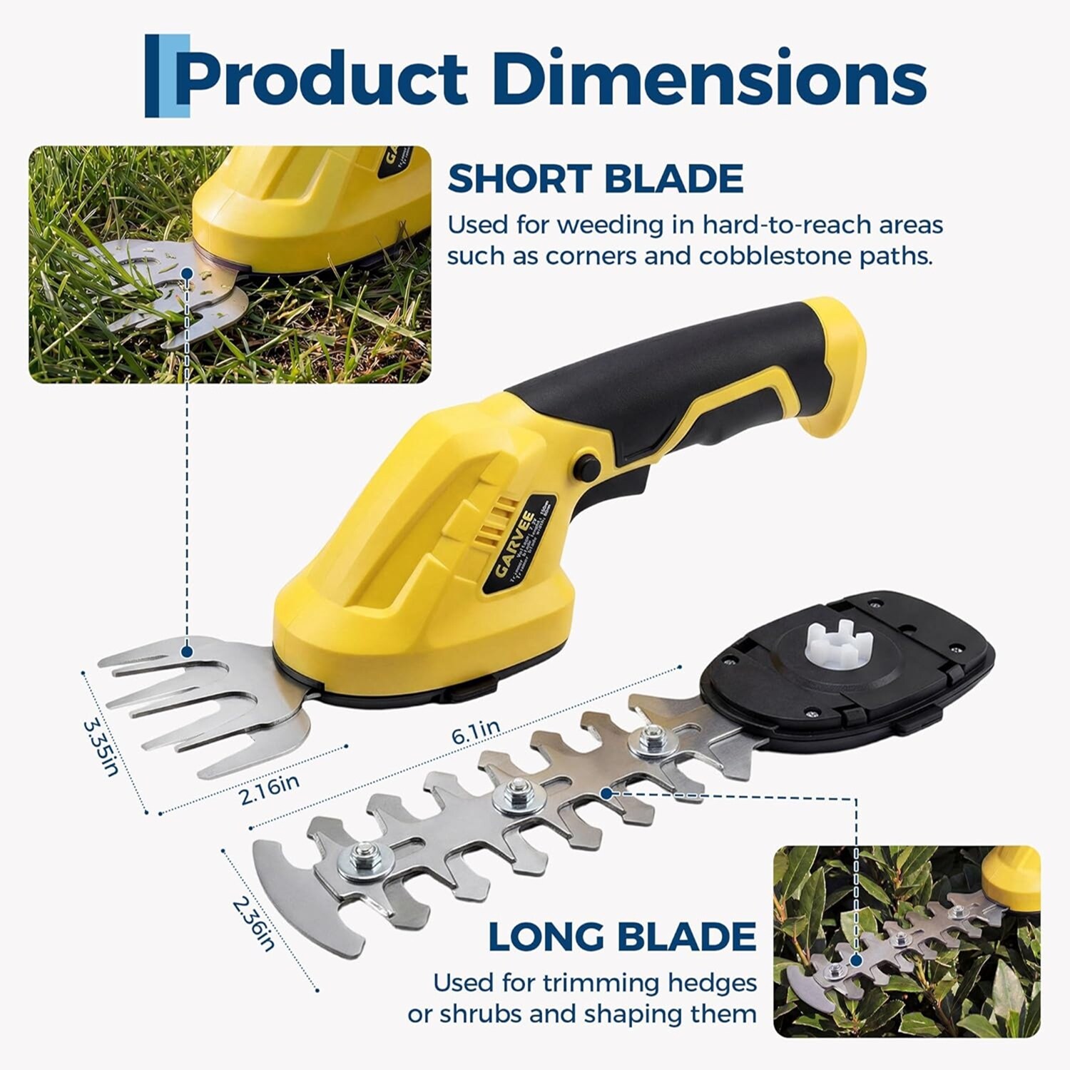 Garvee HQ-O-G3-4FPP-TCMI Cordless-Hedge-Trimmers - View #3
