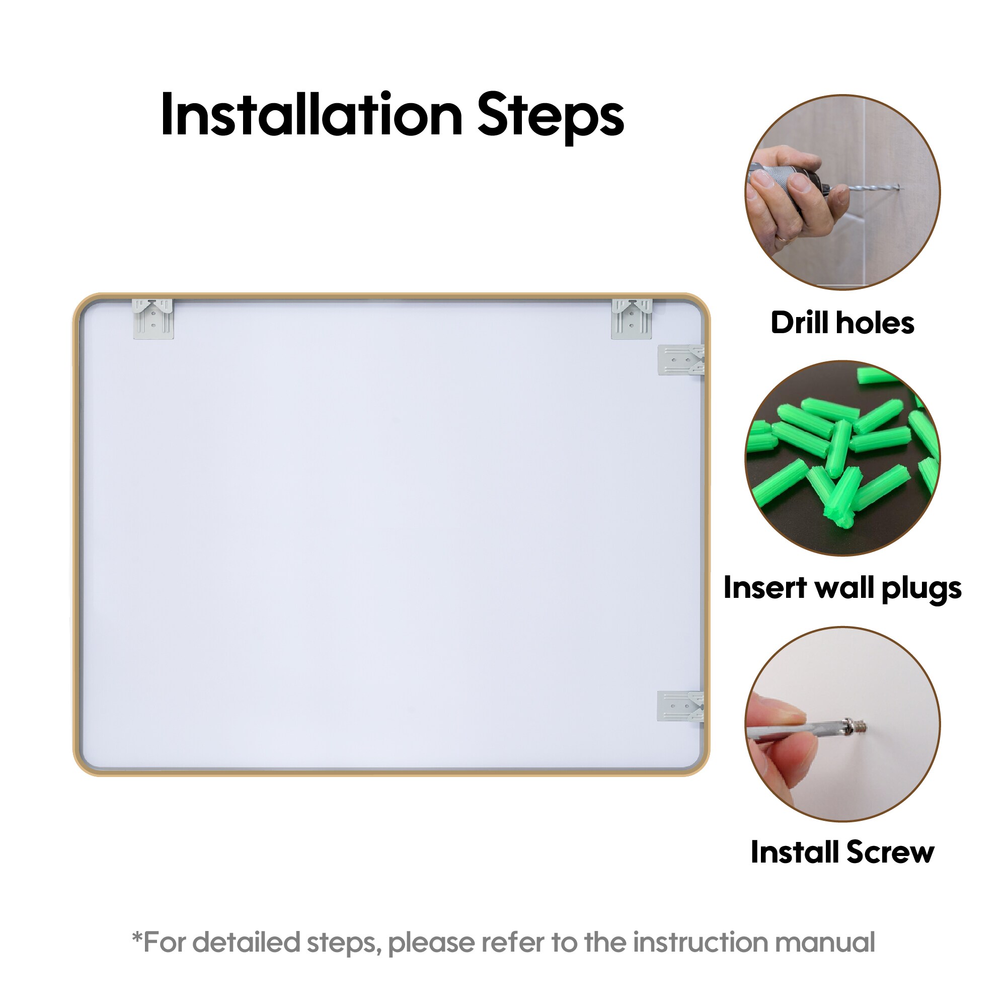 WELLFOR MD2832MR-NB Framed-Bath-Mirrors - View #7