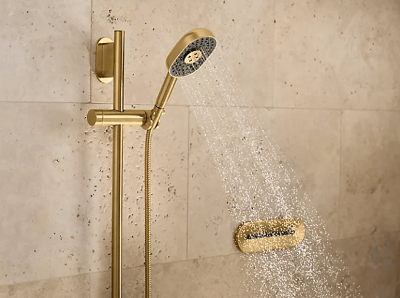 KOHLER Forte Vibrant French Gold Shower Hand Shower Holder in the Bathroom  & Shower Faucet Accessories department at