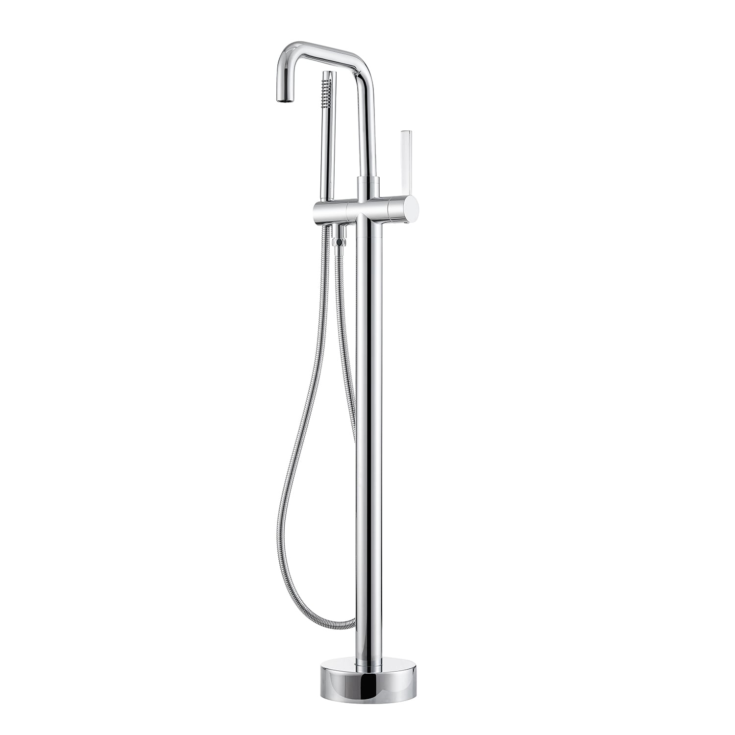 Vinnova 109215-BTF-PC Delara Polished Chrome 1-handle Freestanding High-arc Bathtub Faucet with Hand Shower