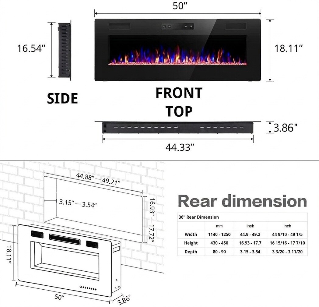 Misopily L05MS08013 Electric-Fireplaces - View #3