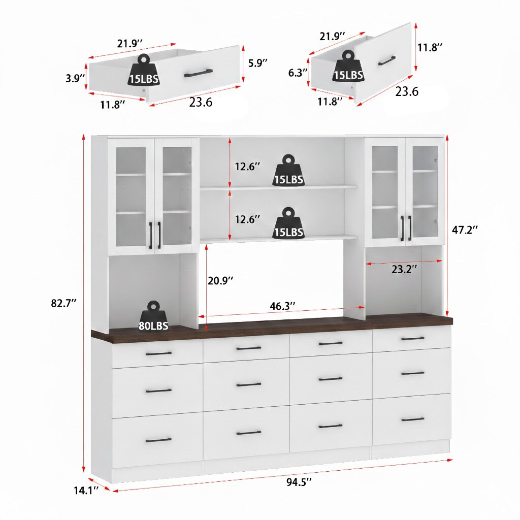 Homsee V-KF210282-04-ABC Dining-Kitchen-Storarge - View #18