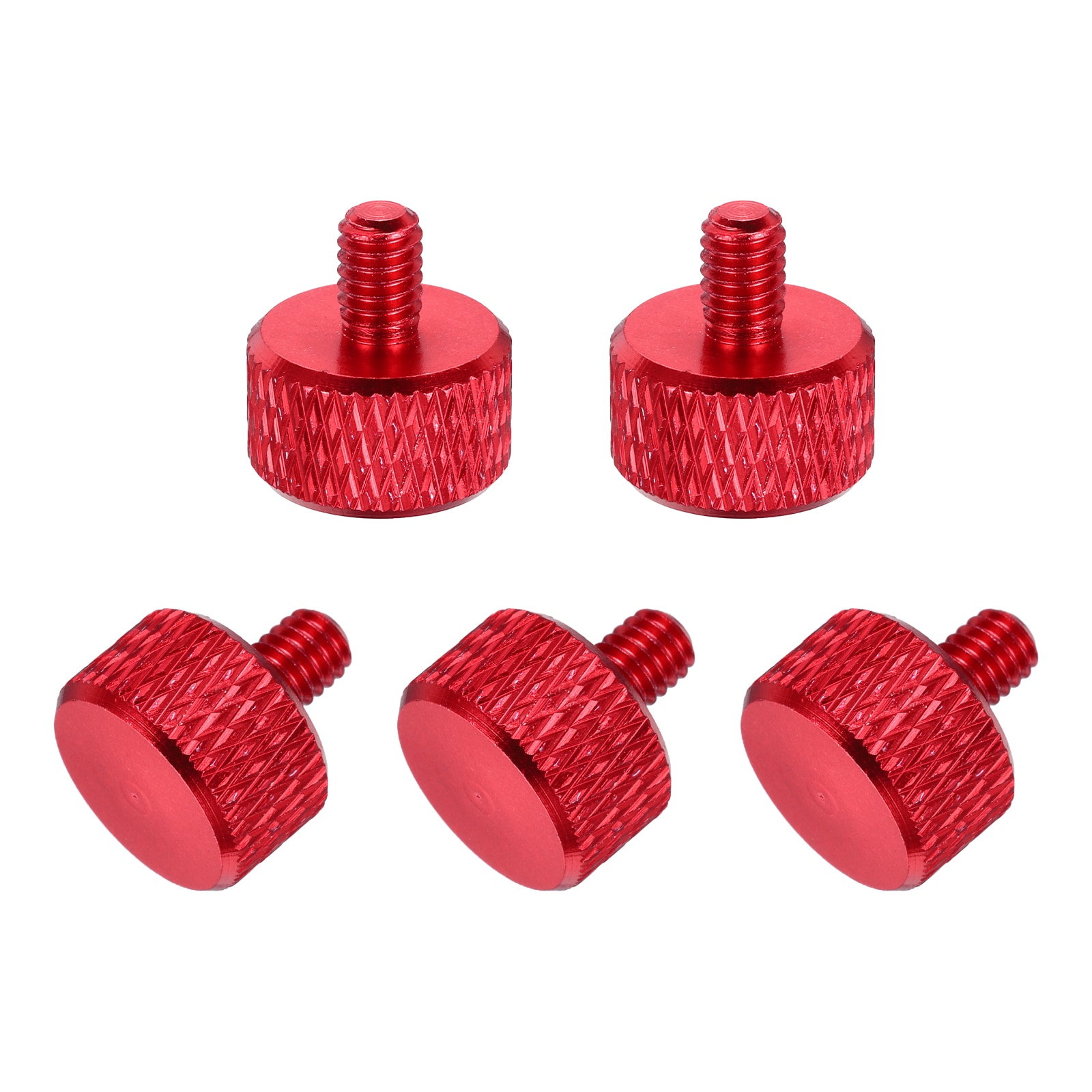 Unique Bargains 5pcs M4x6mm Flat Head Knurled Thumb Screws Solid ...