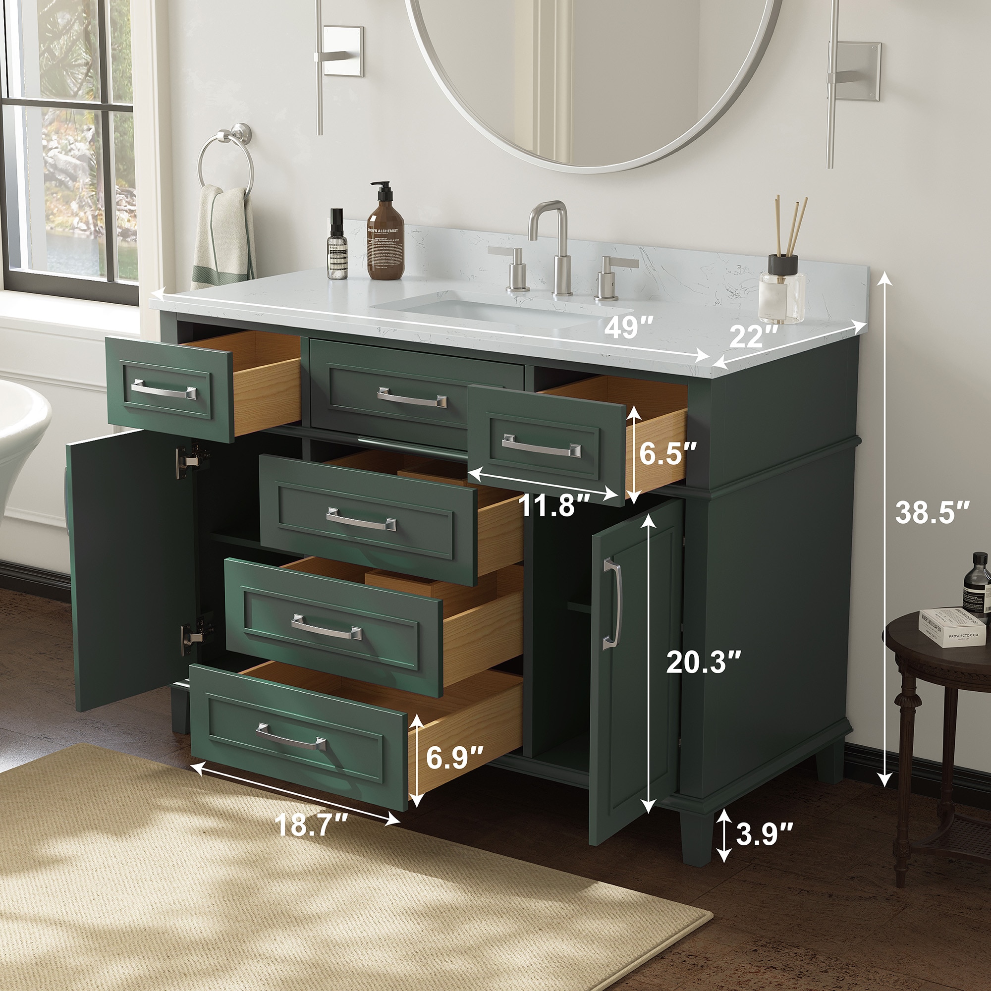 DELUXE LIVING V24026-48SG Bath-Vanity-Combo - View #10