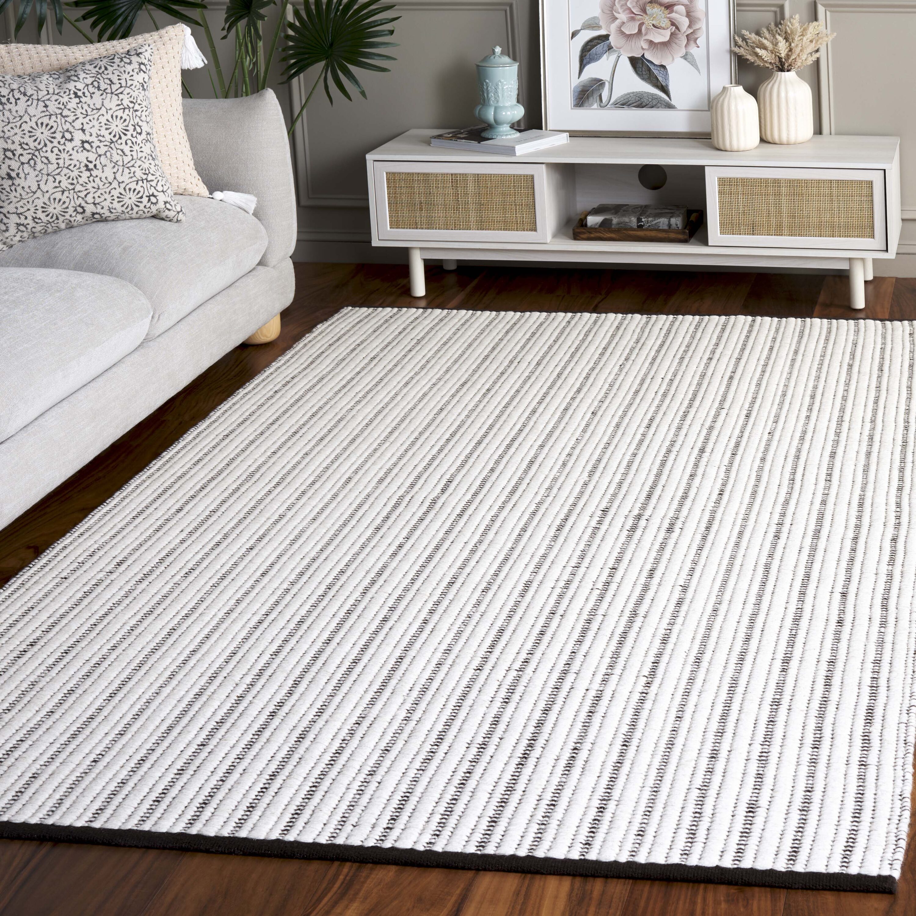 Vermont 909 Brown/Ivory Contemporary 4ft x 6ft Small Rectangle Rug