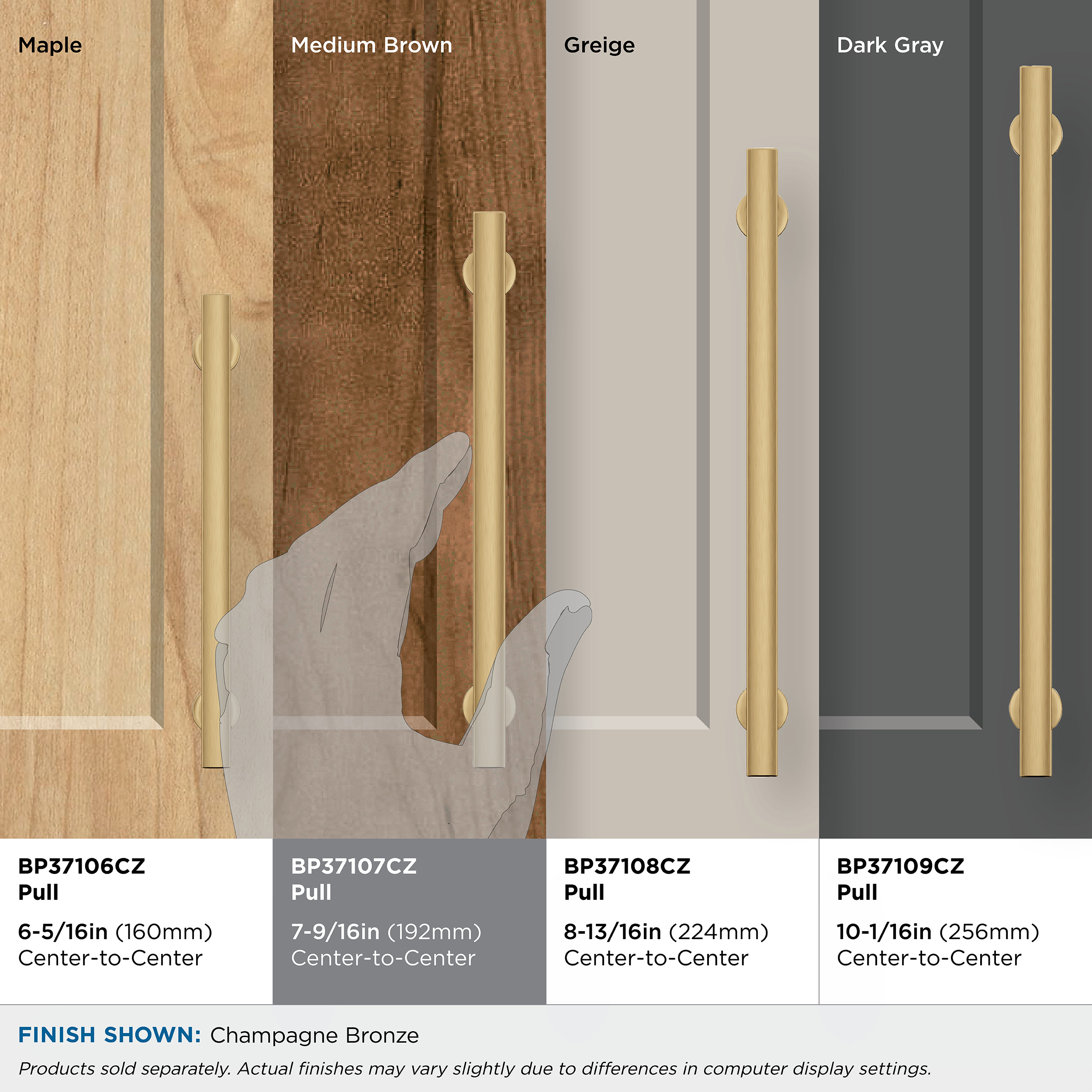 Amerock BP37107CZ Cabinet-Pulls - View #5
