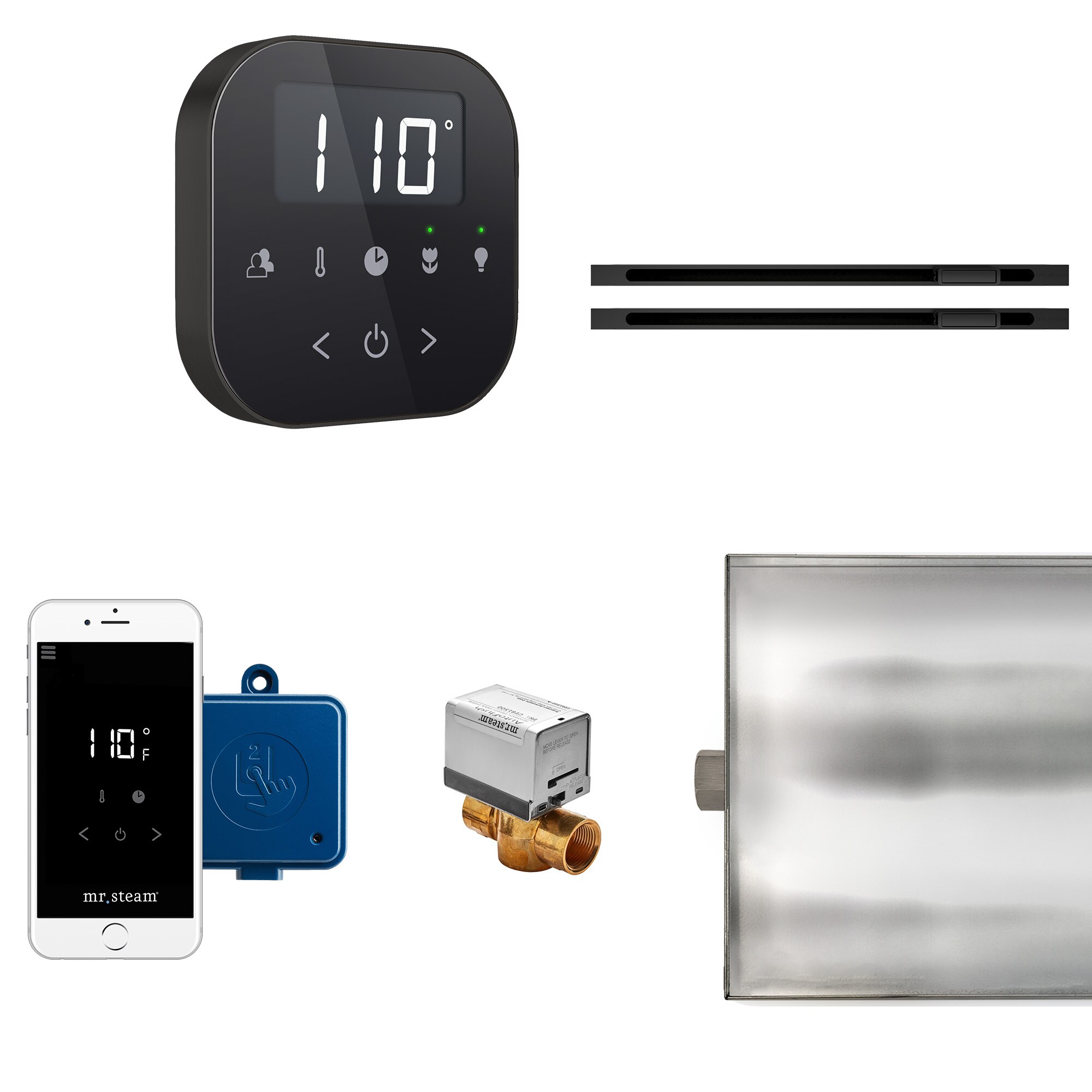 Mr. Steam ABTLRLXBKMB 120-Watt Black Matte Black Steam generator control kit