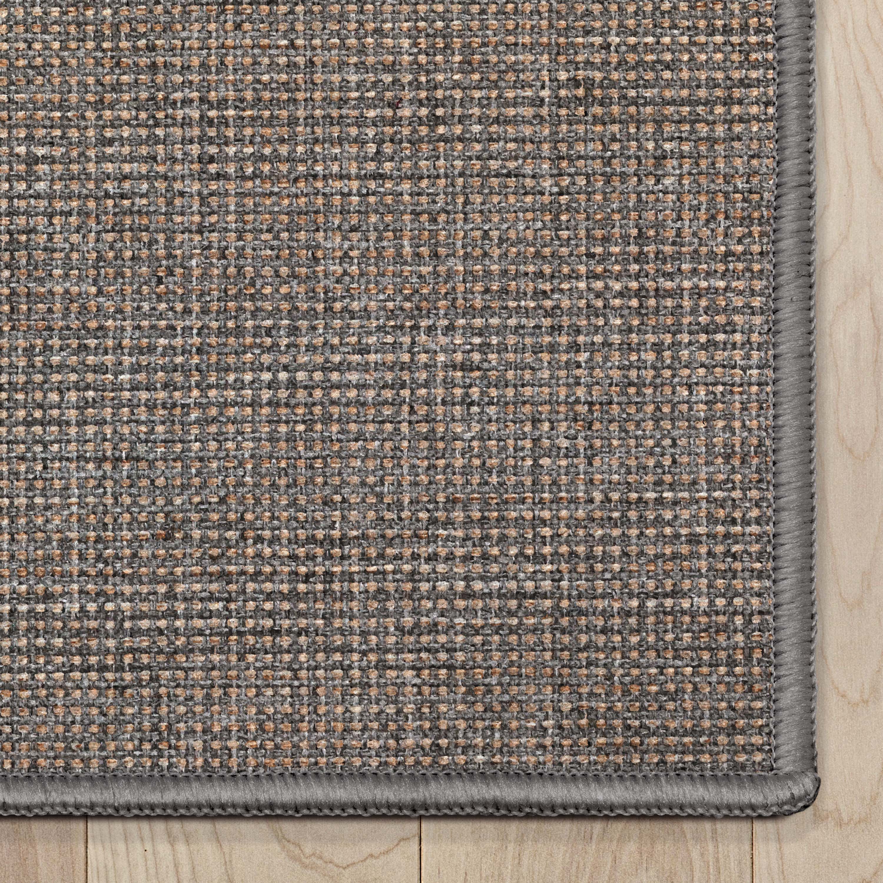Gray Synthetic Flat Woven Reversible 5' x 7' Area Rug