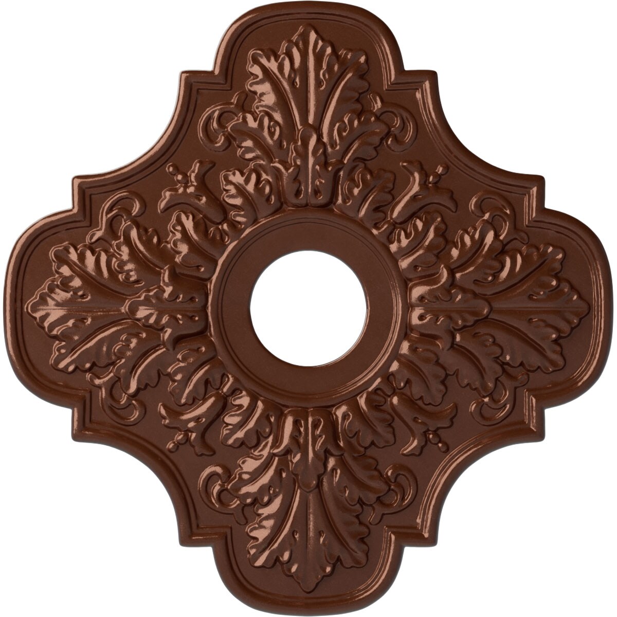 Ekena Millwork CM17PECPS Peralta 17.75-in W x 17.75-in L Painted Copper Penny Polyurethane Whole Ceiling Medallion