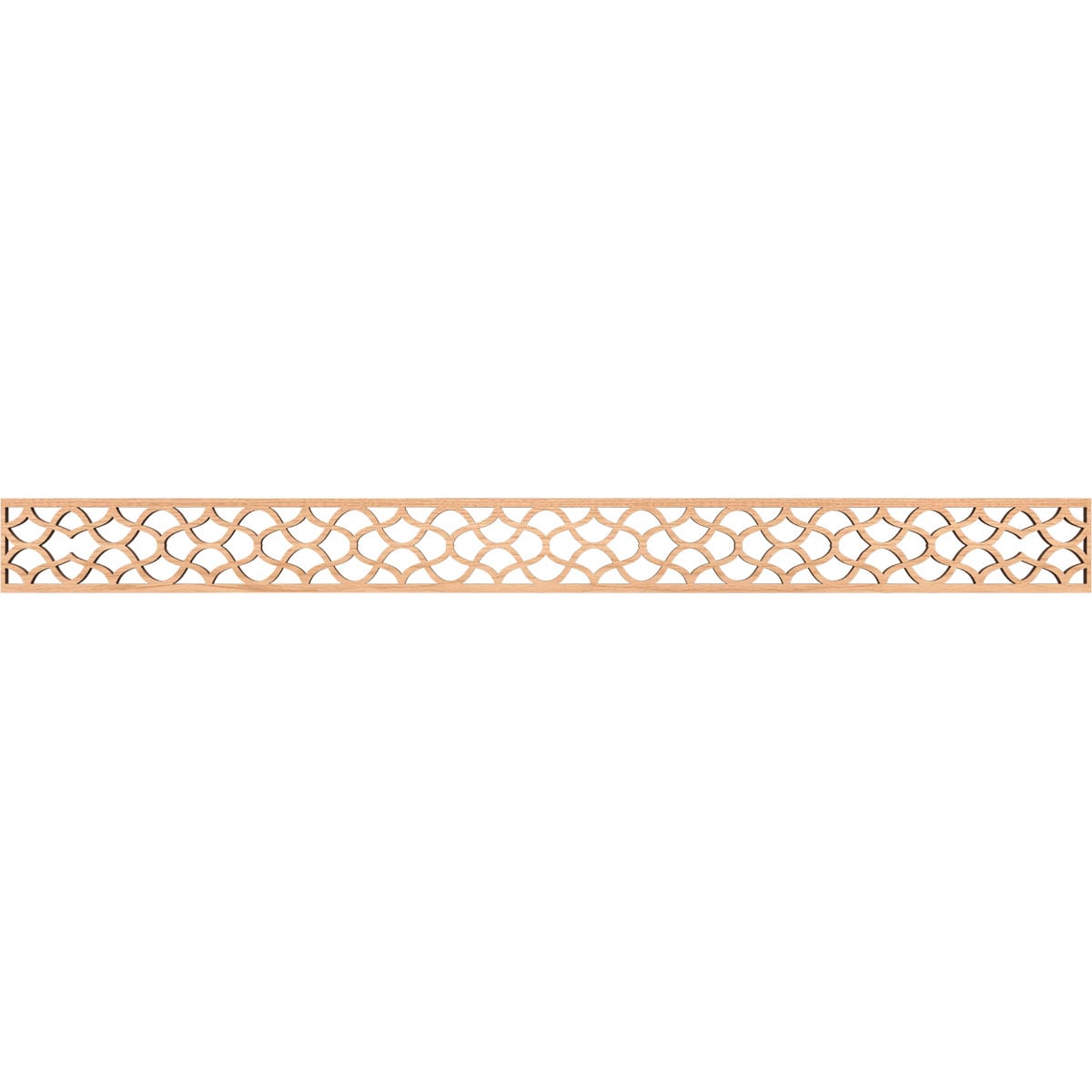 Ekena Millwork MLDB04X46RSTHI Resort Fretwork Flat Trim 4-in x 3.87-ft Hickory Brown Unfinished 2156511 Pierced Wall Panel Moulding