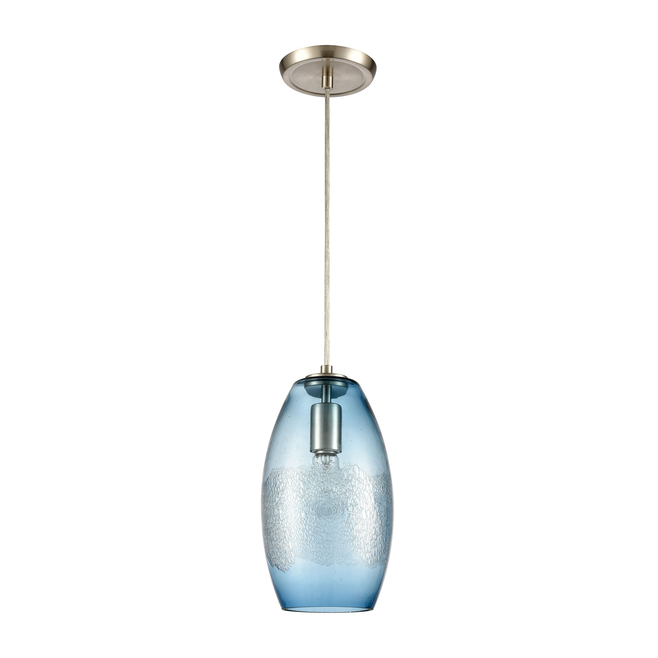 Westmore by ELK Lighting Knightdale Satin Nickel Modern/Contemporary Bell LED Mini Hanging Light in the Lighting department Lowes.com