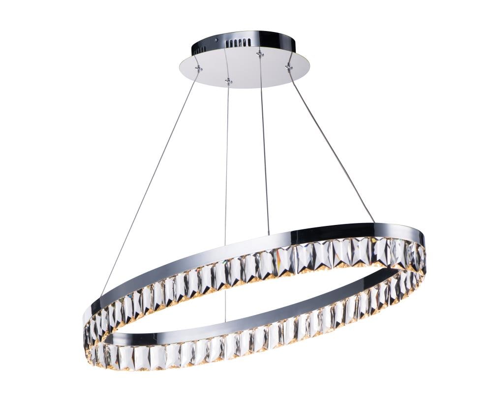 Maxim Lighting 38376BCPC Icycle 42-Light Polished Chrome Transitional Clear Glass Drum Hanging Pendant Light