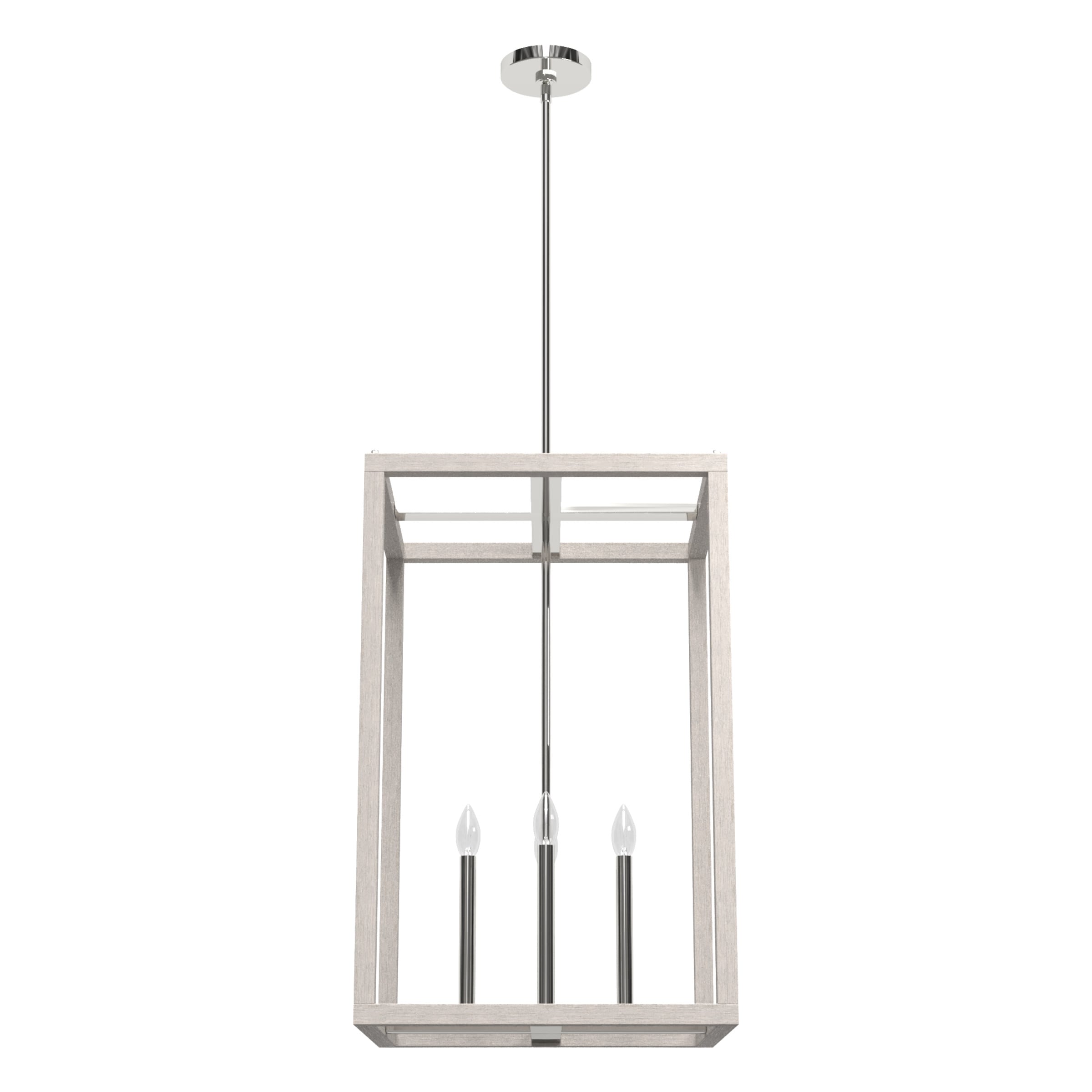 Hunter 19038 Squire Manor 4 -Light Chrome Modern/contemporary Square Medium Hanging Kitchen island light
