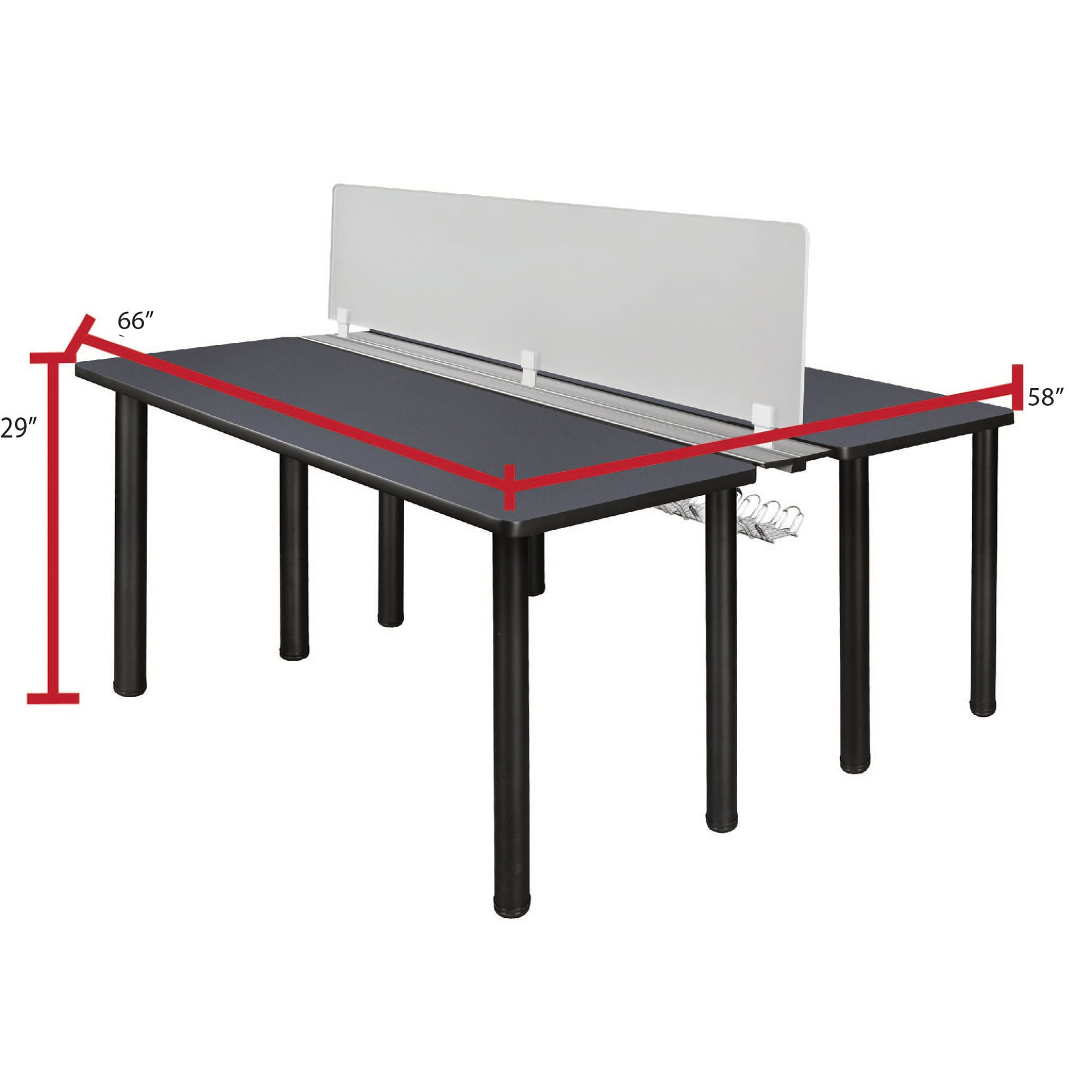 Regency MBSPD6624GYBPBK desks - View #8
