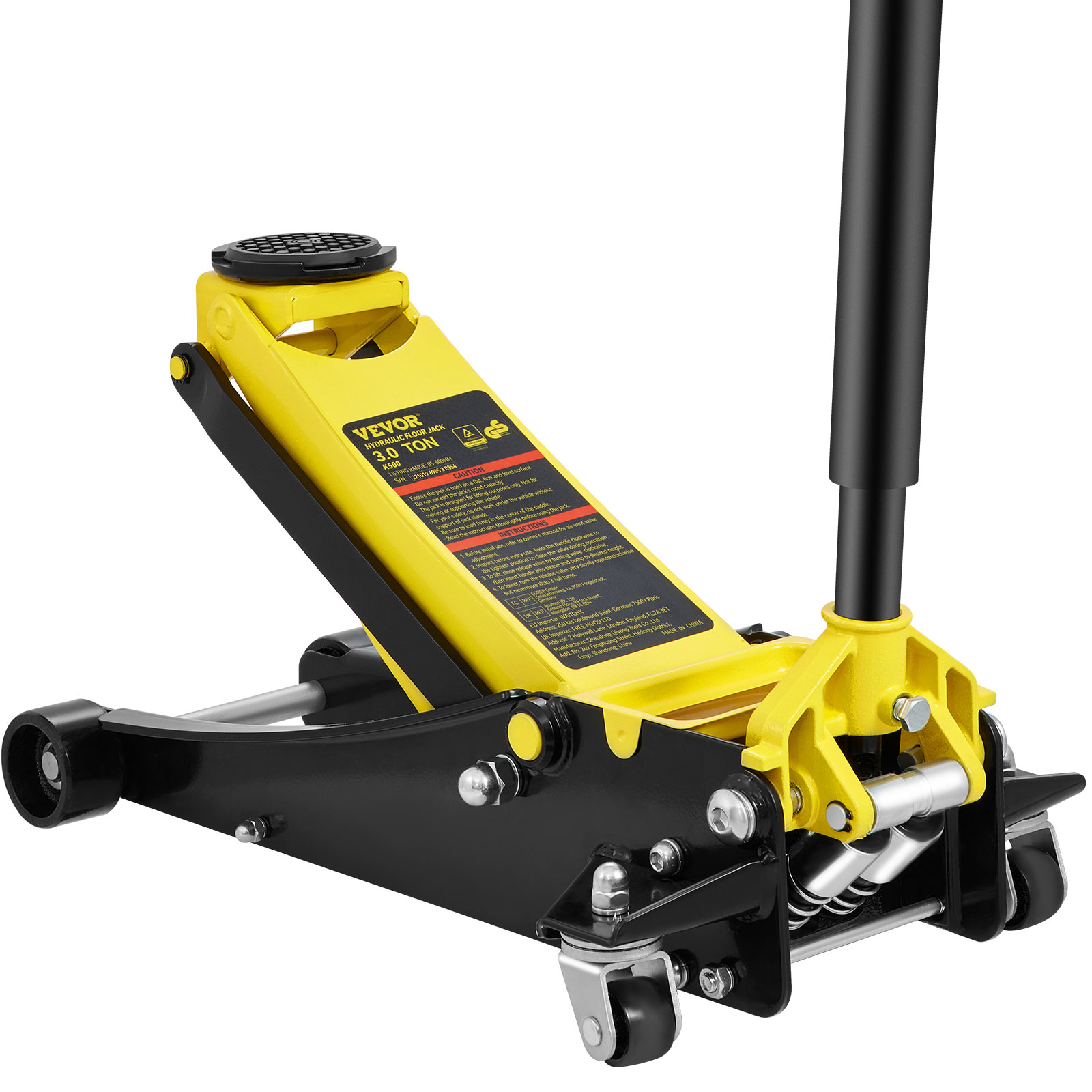 VEVOR SGWSQJDTZSG3T59SHV0 Multiple colors/finishes 3-Ton Steel Manual Floor jack