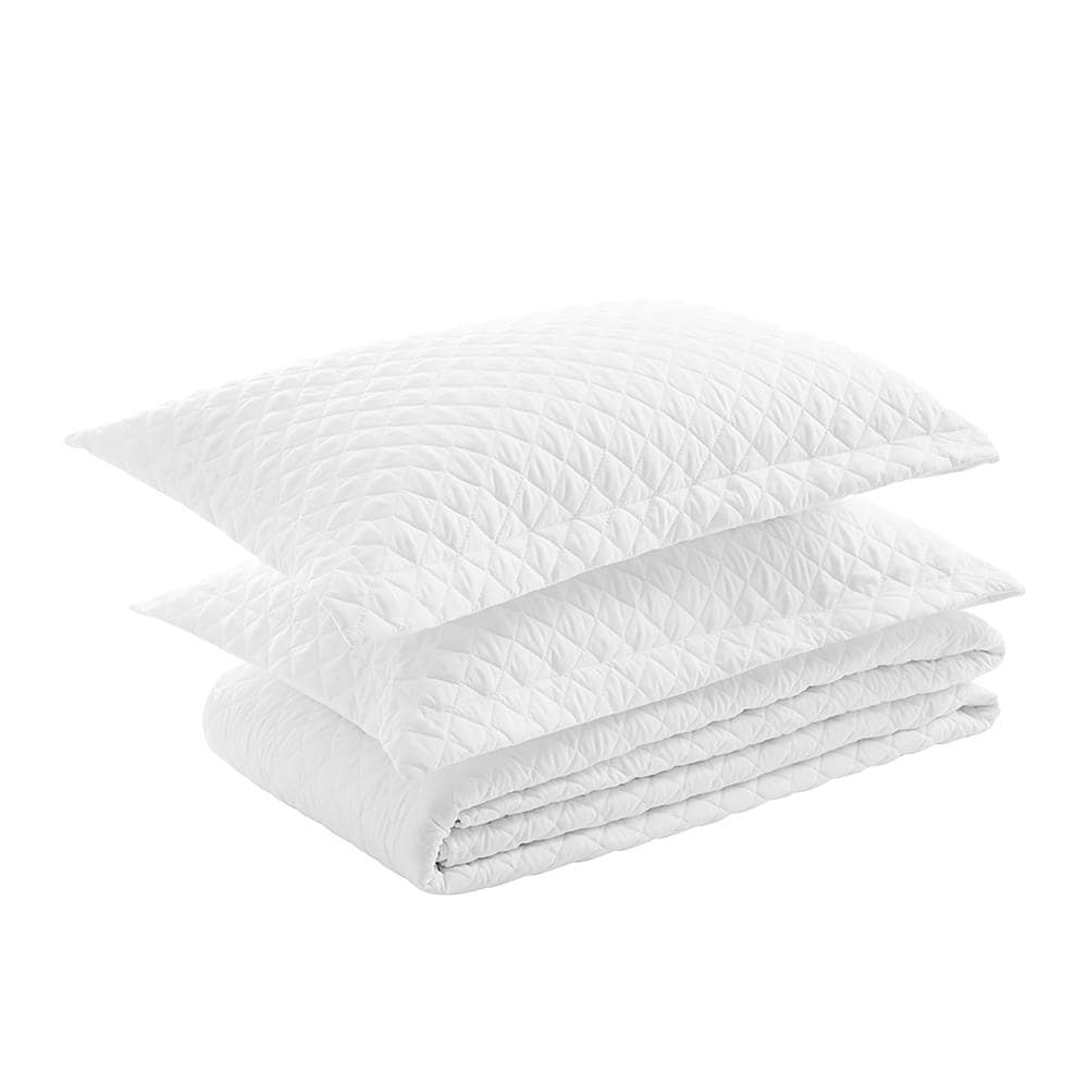 NexHome 3-Piece White King Quilt Set in the Bedding Sets department at ...