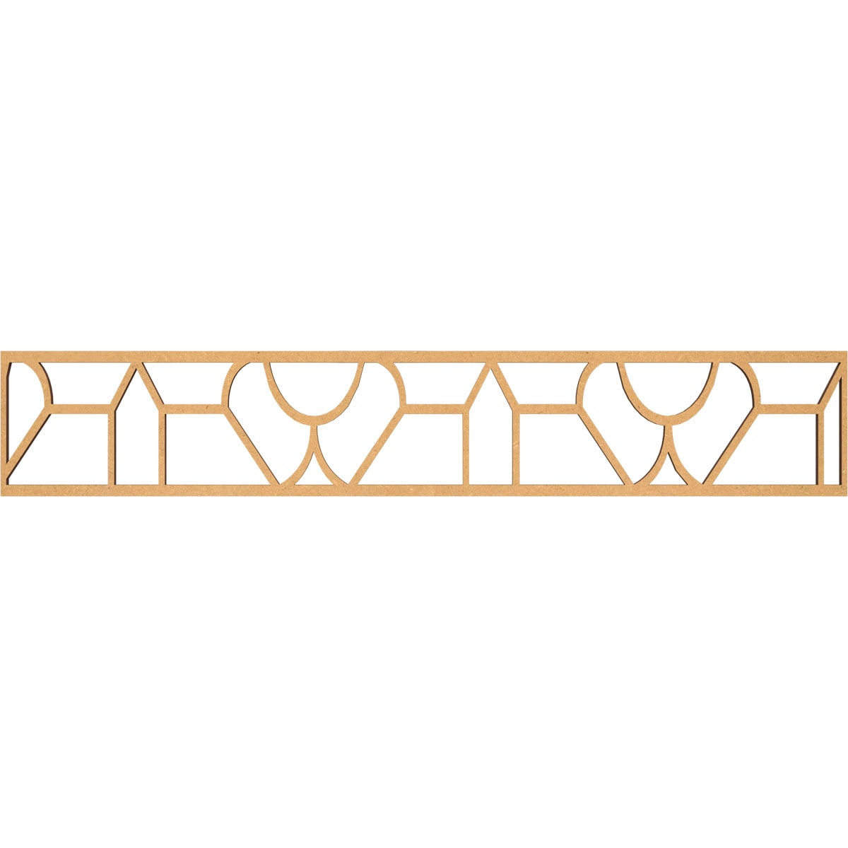 Ekena Millwork MLDB08X46WHIMF Whitechapel Fretwork Flat Trim 8-in x 3.89-ft Brown Unfinished 2157763 Pierced Wall Panel Moulding