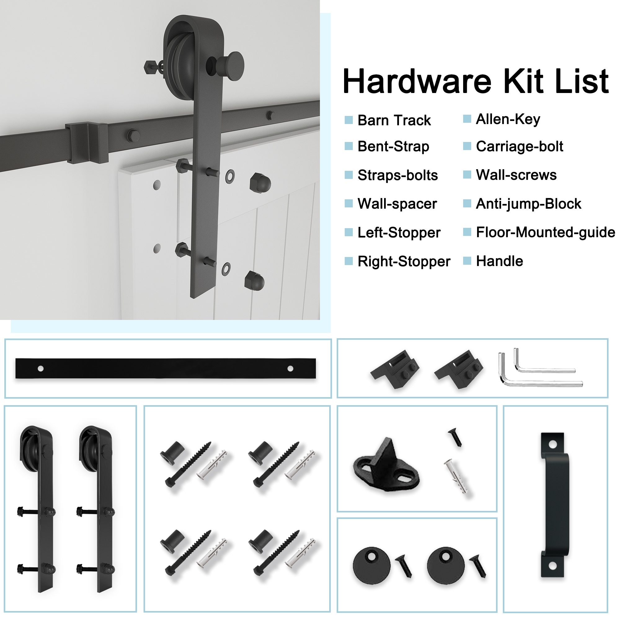 JUJUBON IN-BDBD1-K-WH-36 Barn-Doors - View #8