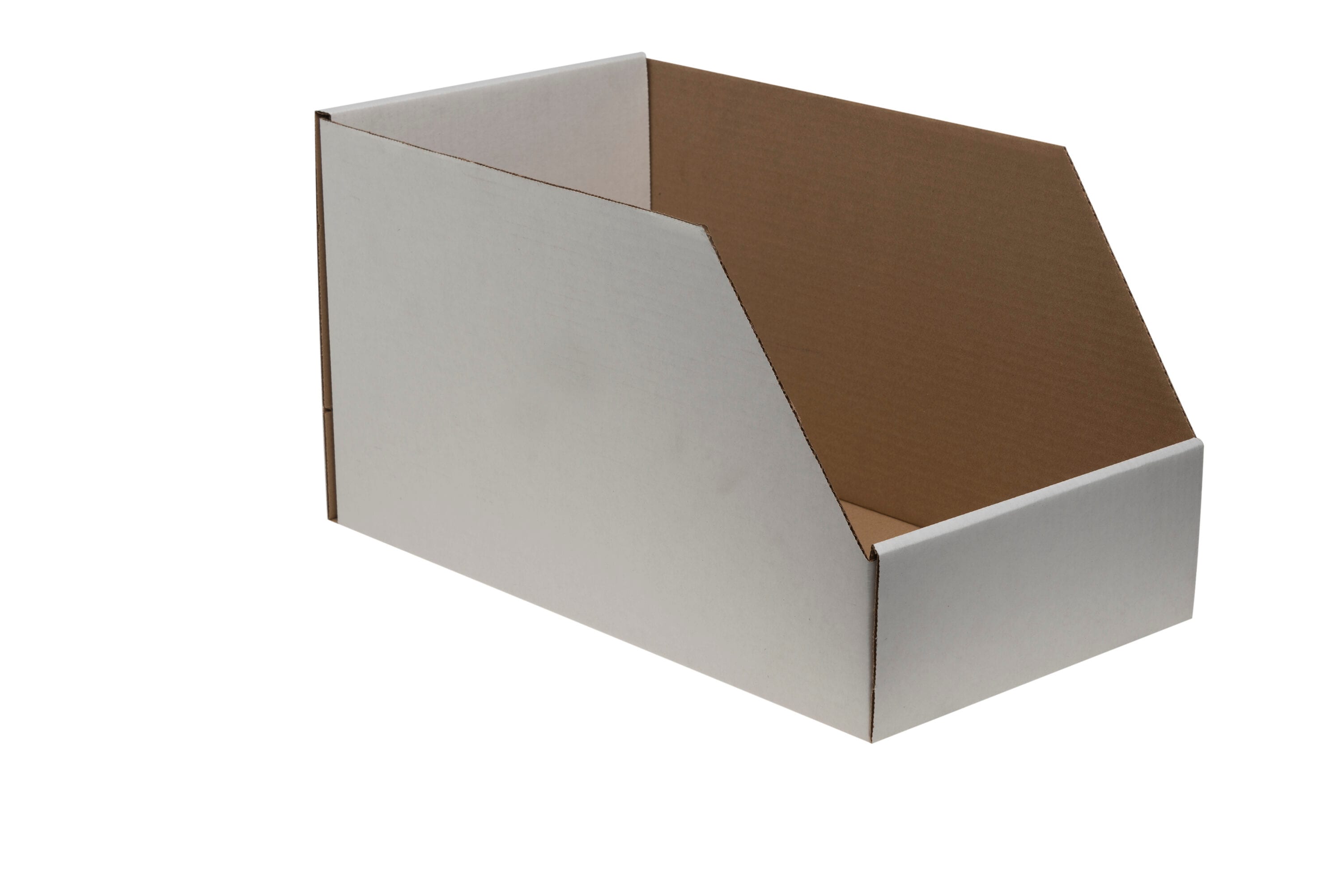 Black Swan Manufacturing Company 10180 24 -Pack ( 10-in W x 10-in H x 18-in D ) White Corrugated carboard Collapsible Stackable Bin