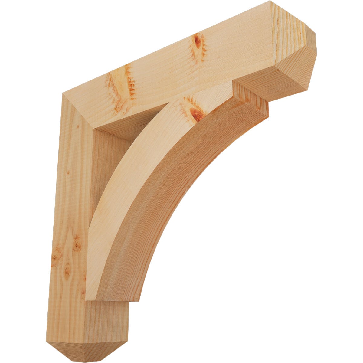 Ekena Millwork BKT04X20X20THR04SDF Thorton craftsman smooth 3-1/2-in x 20-in x 20-in Douglas fir Brown Wood Standard bracket