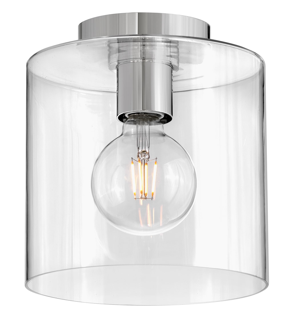 Lark 83531PN Pippa 1 -Light 8.5-in Polished Nickel Flush Mount Light