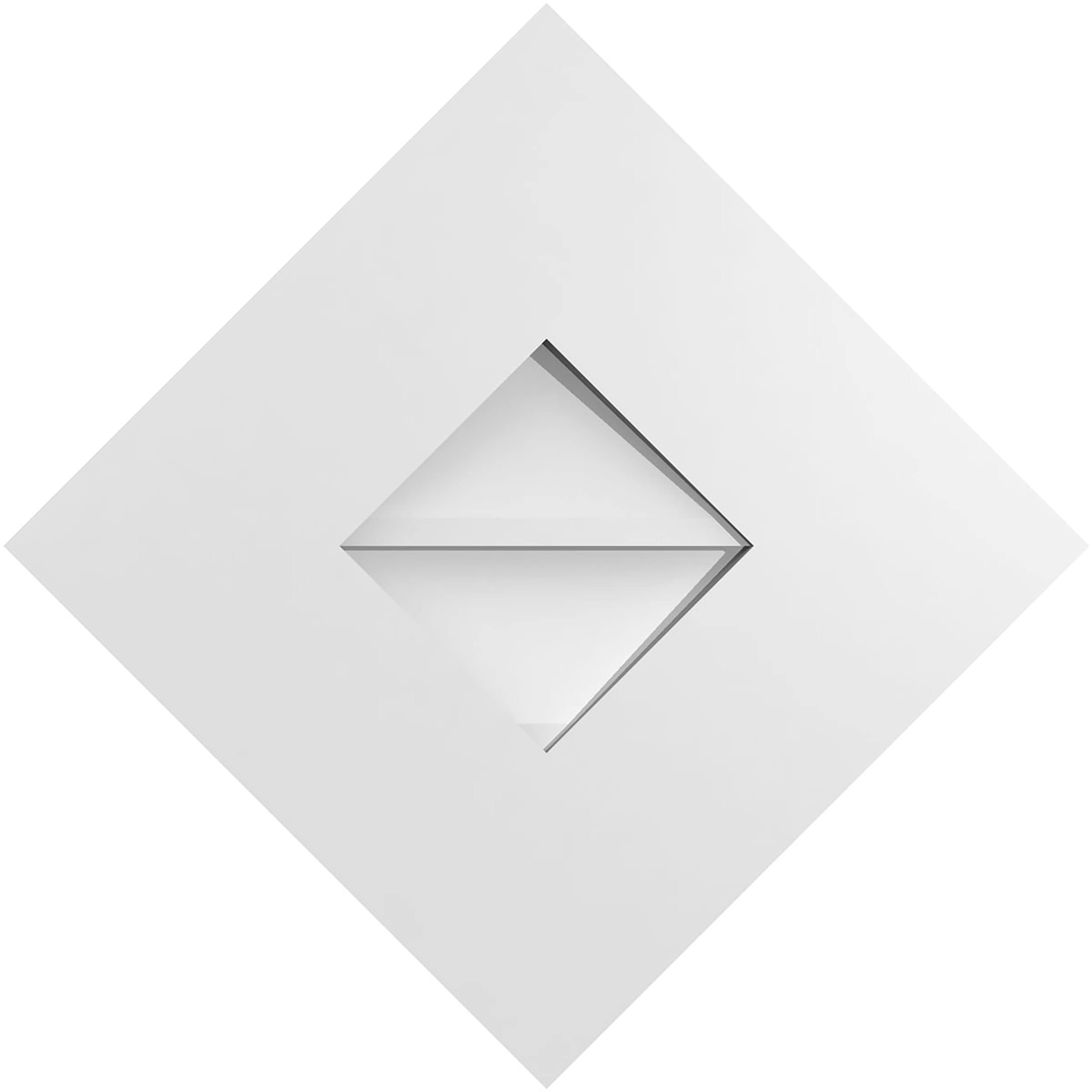 Ekena Millwork GVPDI16X1601SF 16-Inches x 16-Inches Off-white Diamond PVC Gable Louver Vent