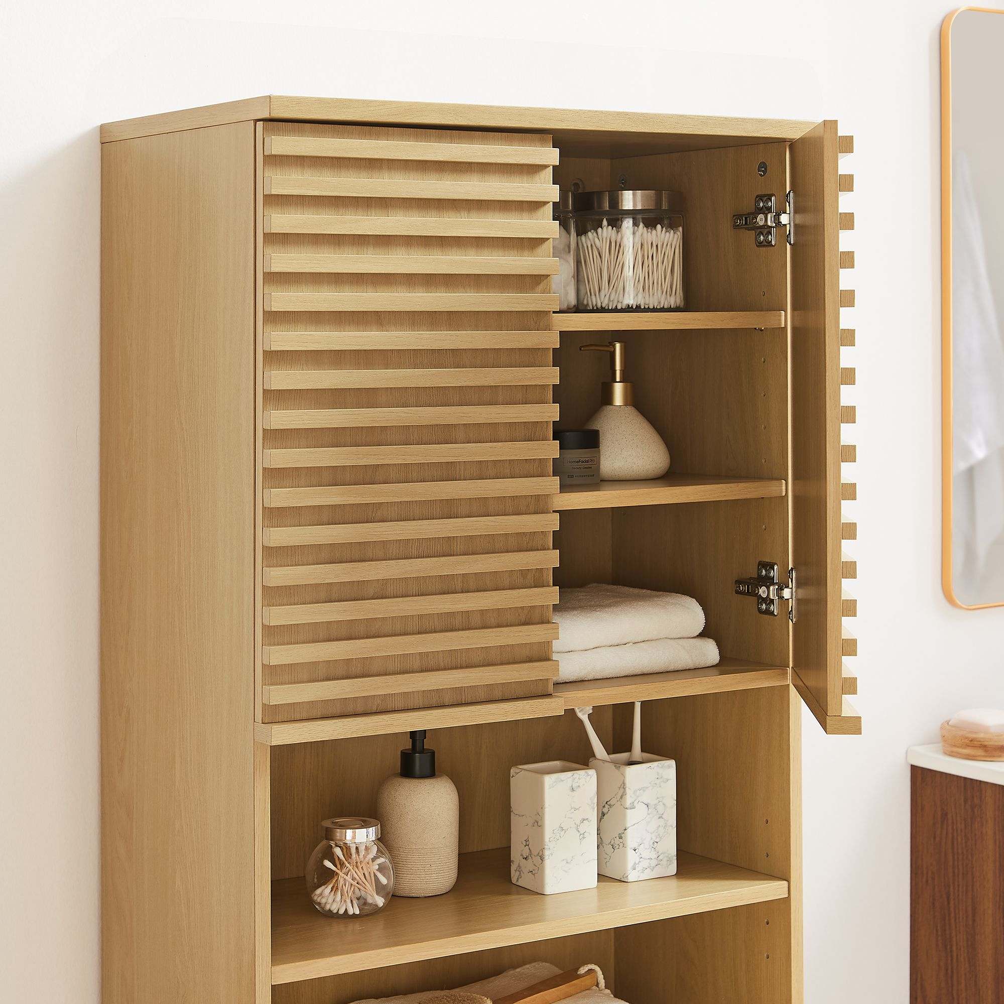 Modway EEI-6852-OAK Bathroom-Wall-Cabinets - View #6