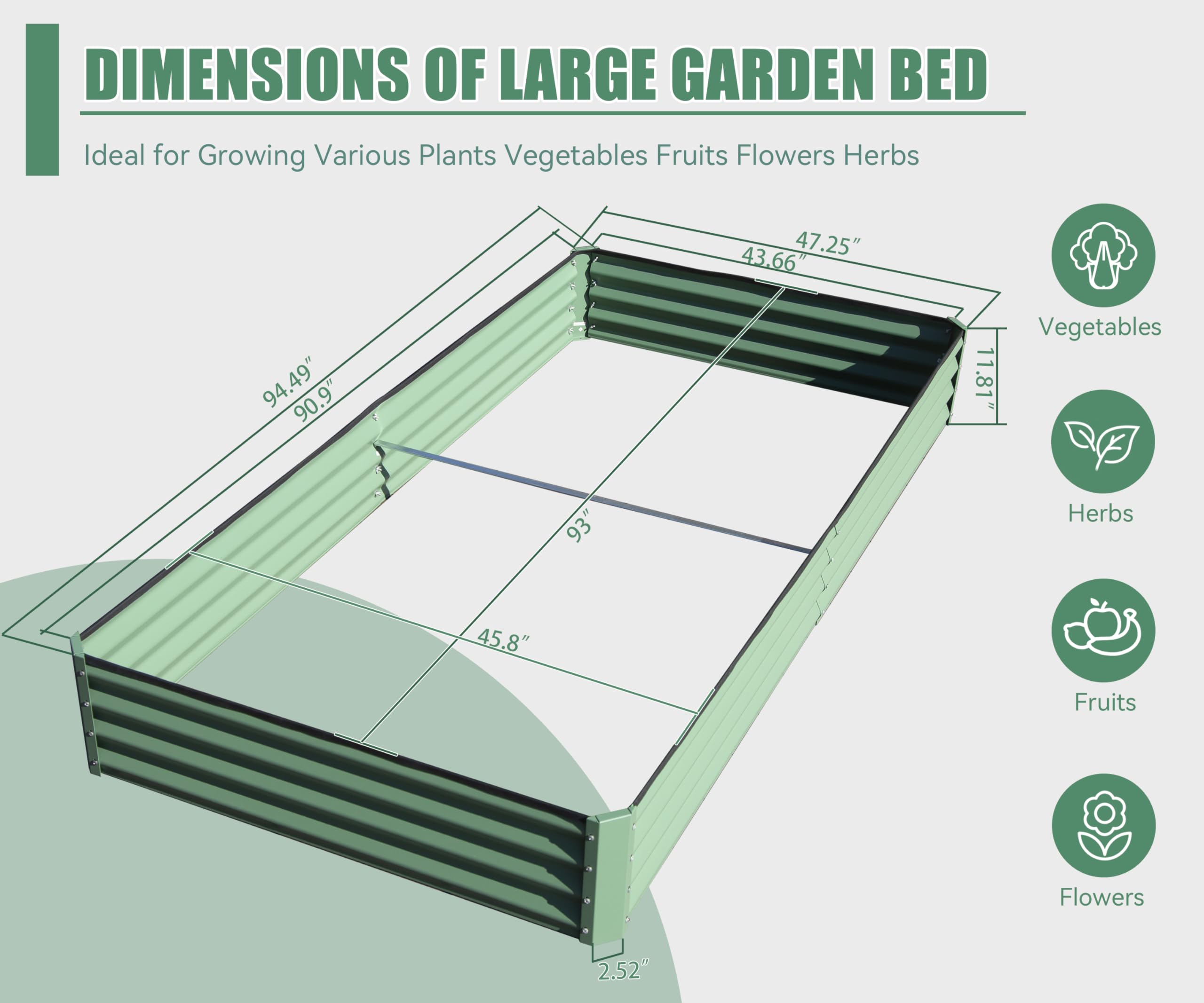 Kahomvis CREFISE-QP243-54 Raised-Garden-Beds - View #3