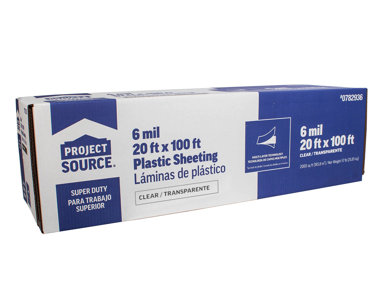 Project Source 20-ft x 100-ft Clear 6-mil Construction Film (Professional  (6+ Mil) in the Plastic Sheeting  Film department at